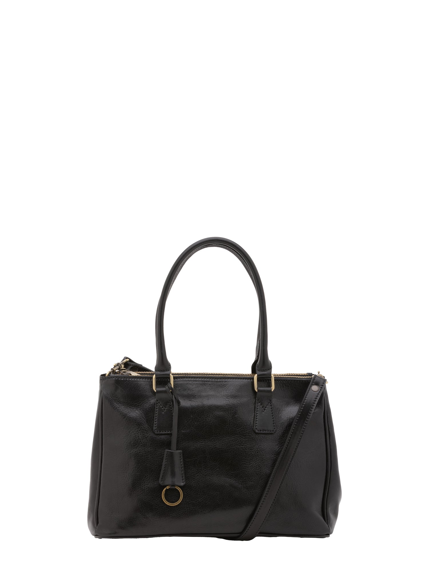 Crossbody bag I Fratelli Women Genuine leather -Marrone Nero