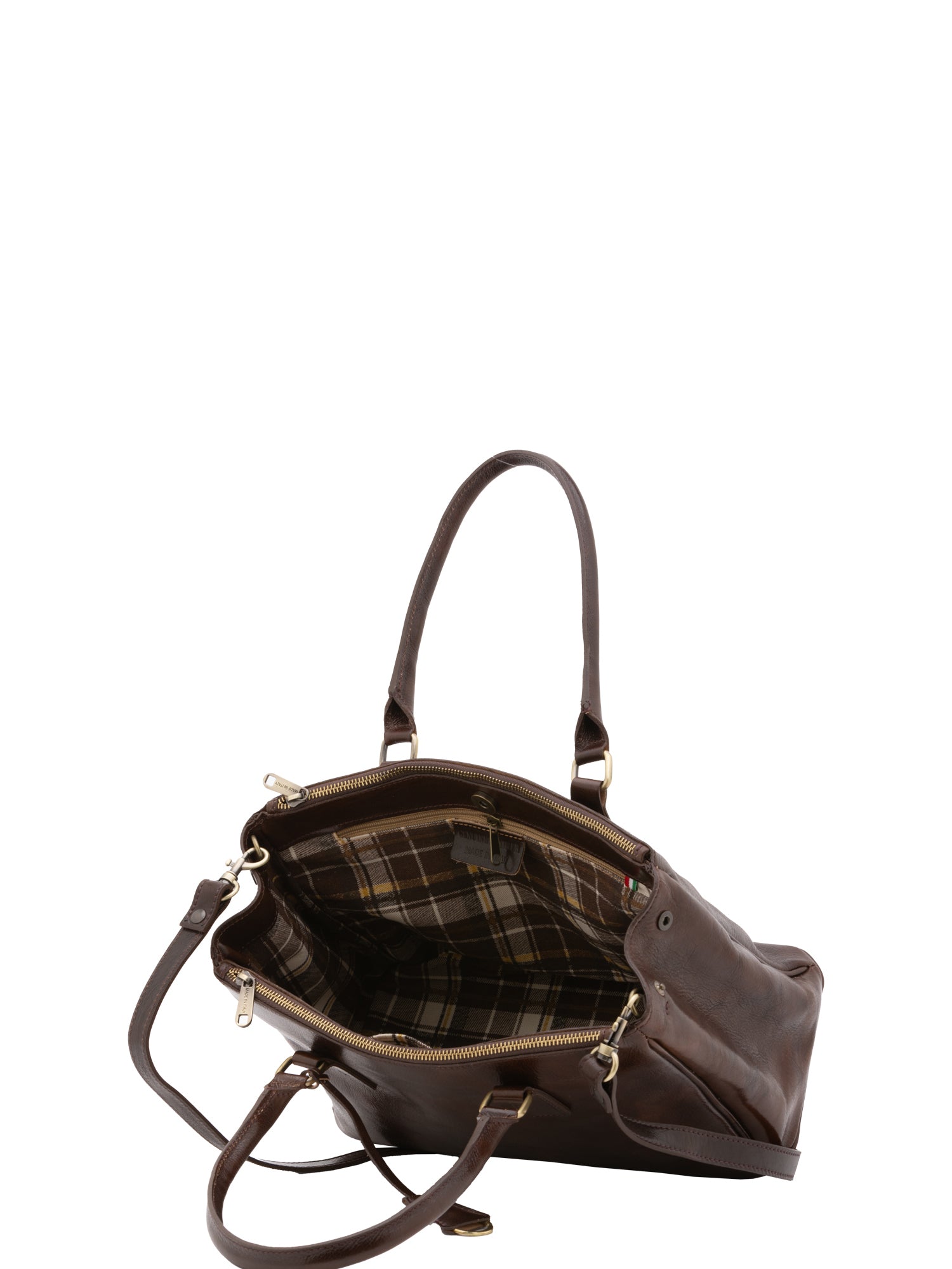 Crossbody bag I Fratelli Women Genuine leather -Marrone Testa di moro