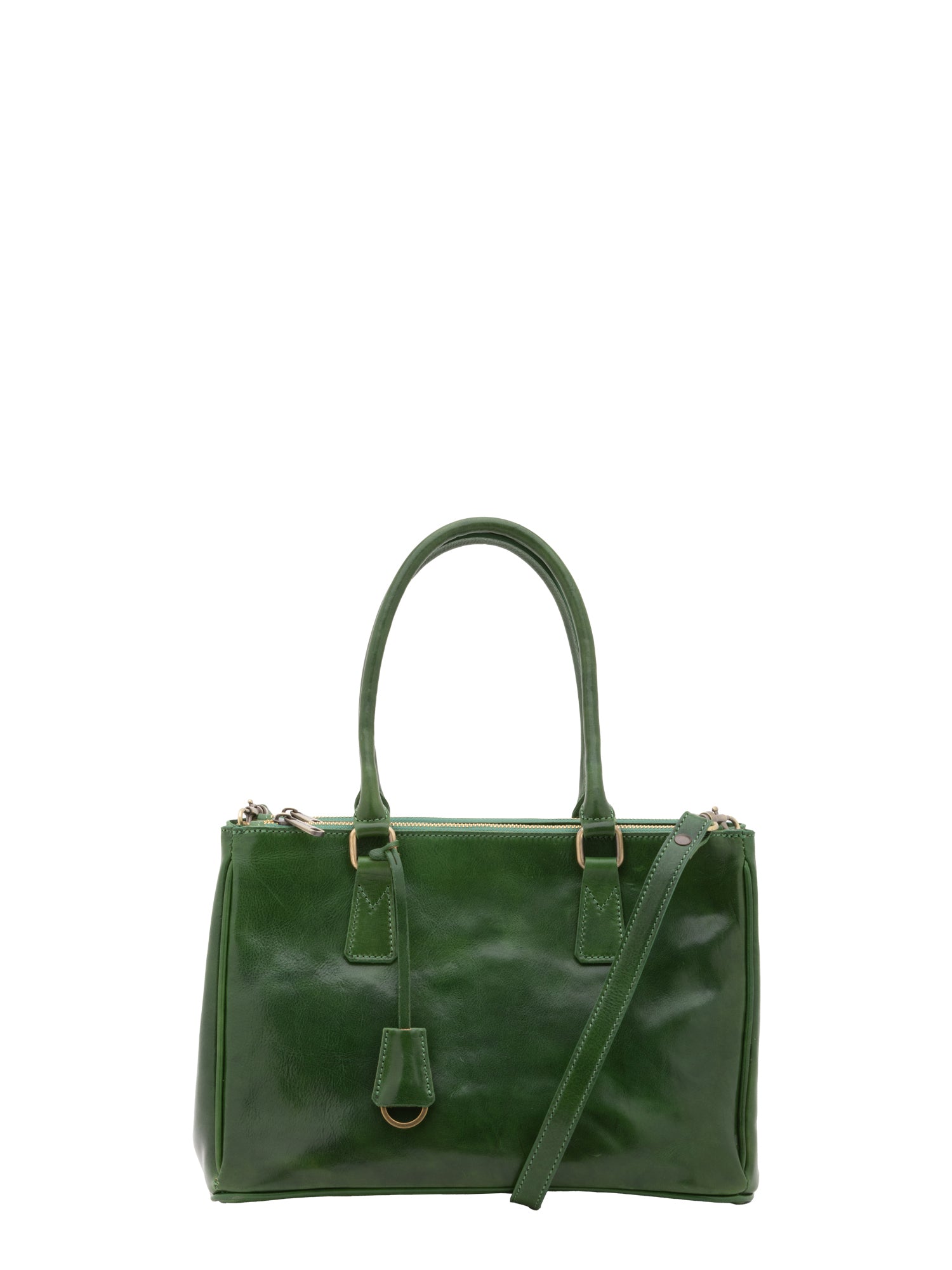 Crossbody bag I Fratelli Women Genuine leather -Marrone Verde