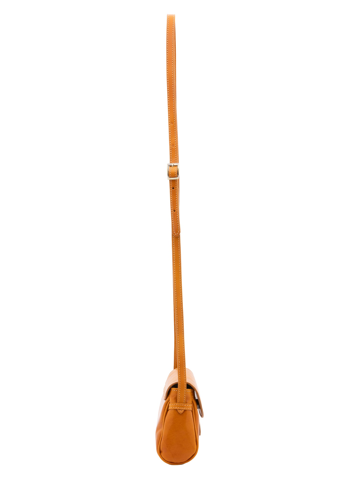 Crossbody bag I Fratelli Women Genuine leather -Cognac Senape
