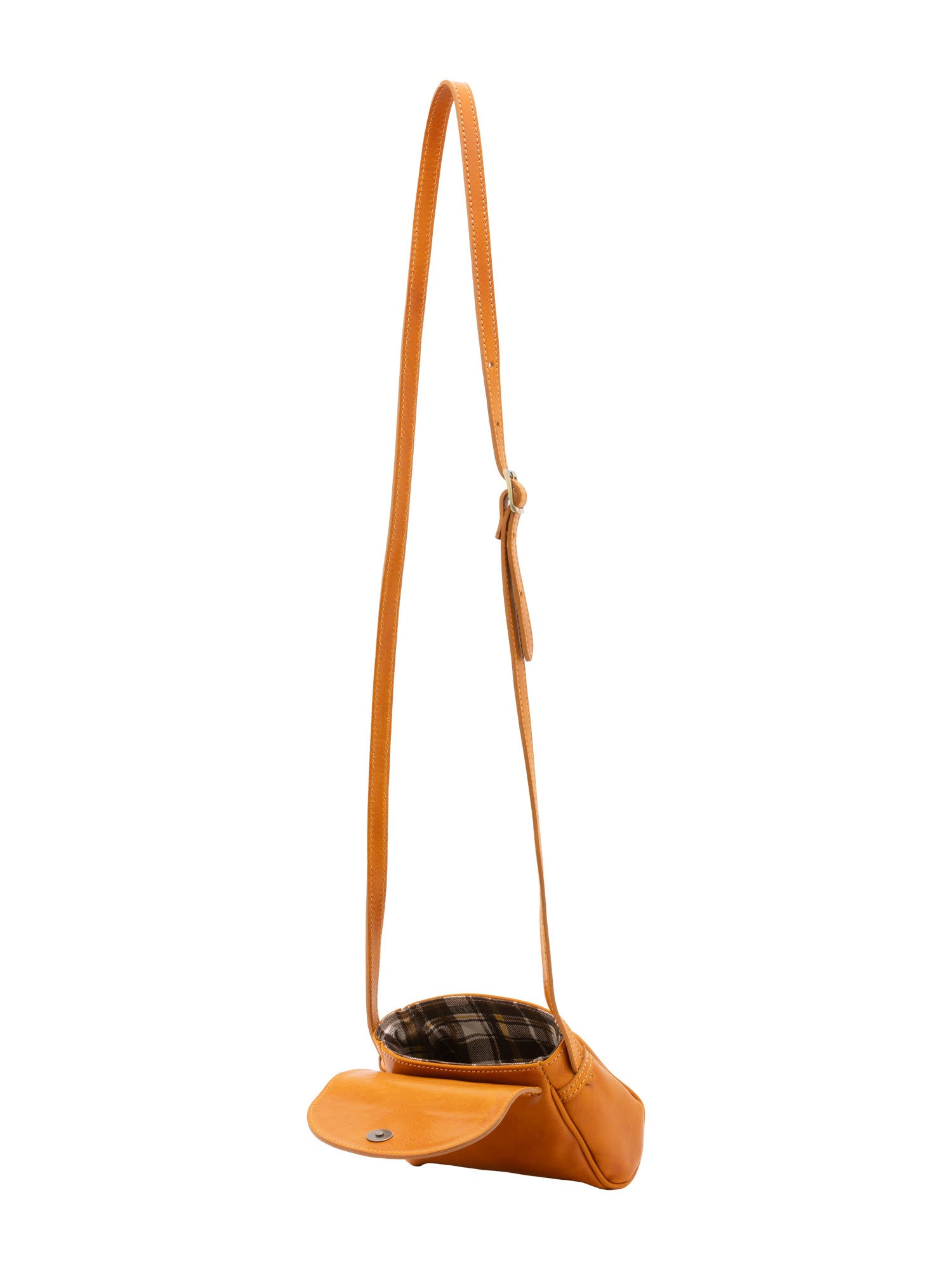 Crossbody bag I Fratelli Women Genuine leather -Cognac Senape