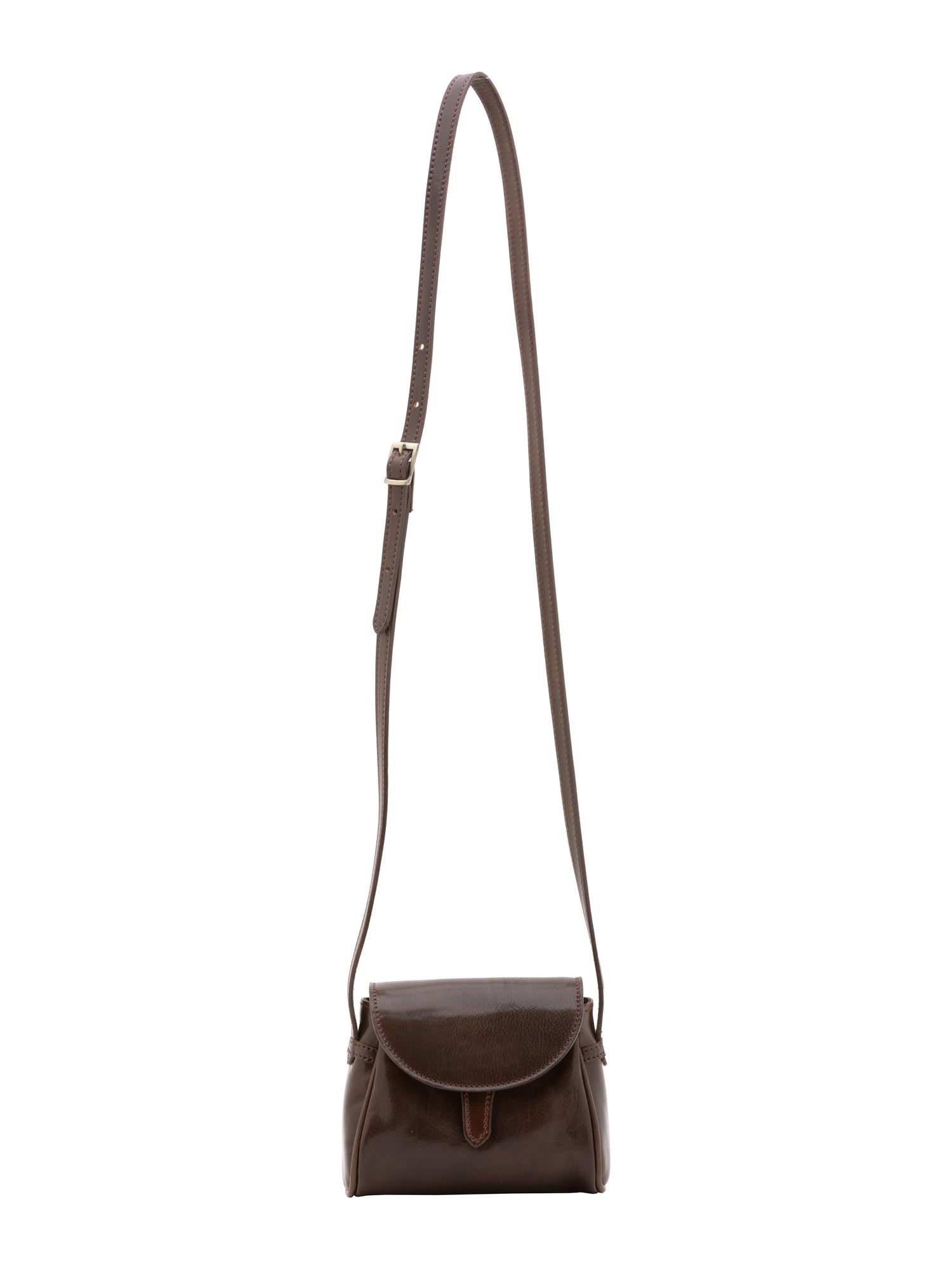 Crossbody bag I Fratelli Women Genuine leather -Cognac Testa di moro