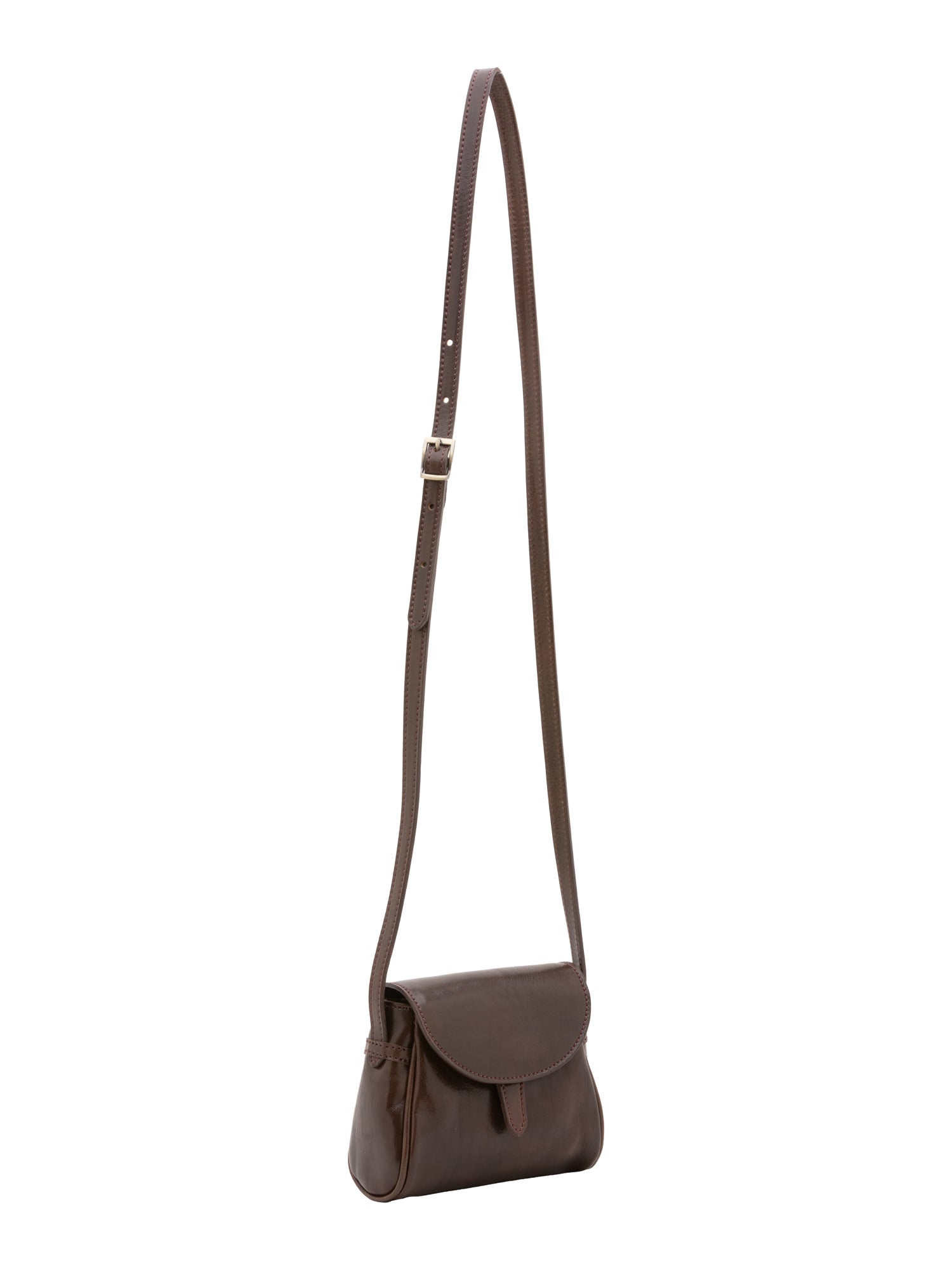 Crossbody bag I Fratelli Women Genuine leather -Cognac Testa di moro
