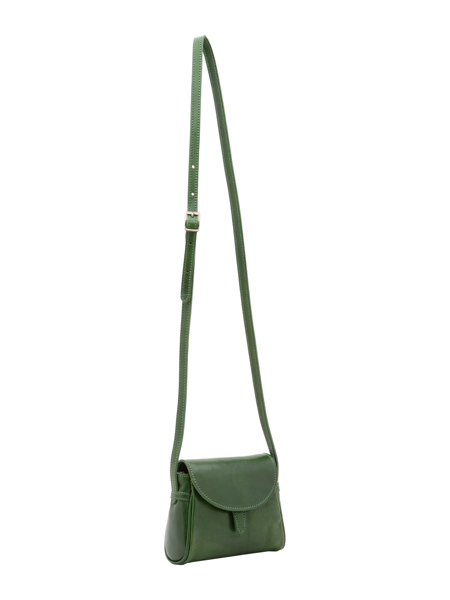 Crossbody bag I Fratelli Women Genuine leather -Cognac Verde