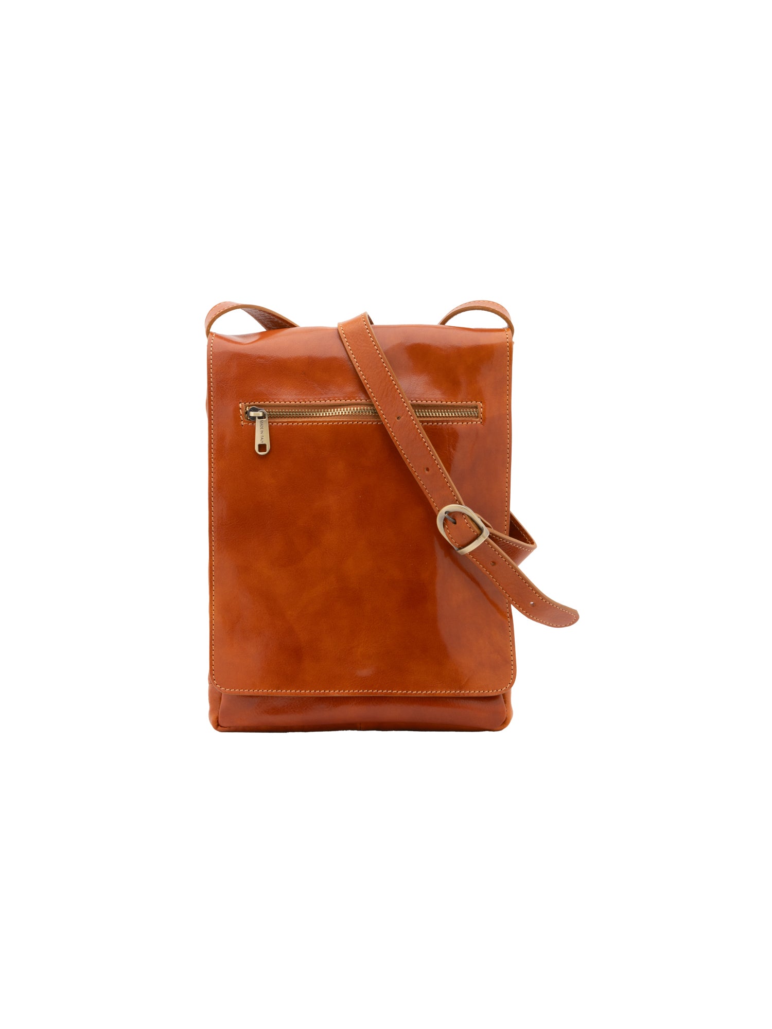 Crossbody bag I Fratelli Men Genuine leather -Nero Cognac