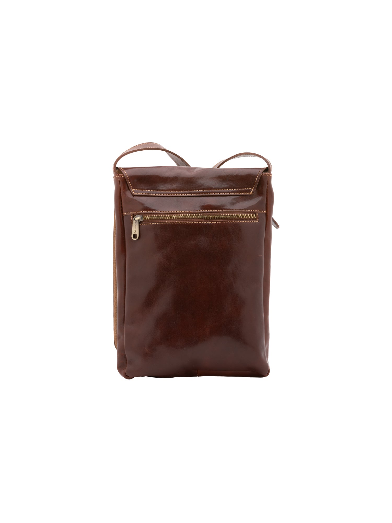 Crossbody bag I Fratelli Men Genuine leather -Nero Marrone