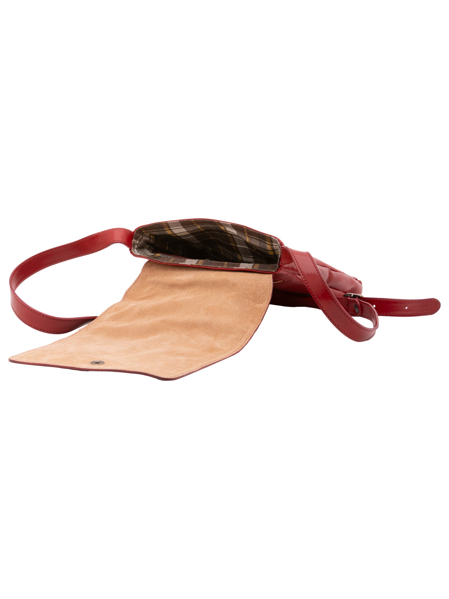 Crossbody bag I Fratelli Men Genuine leather -Nero Rosso