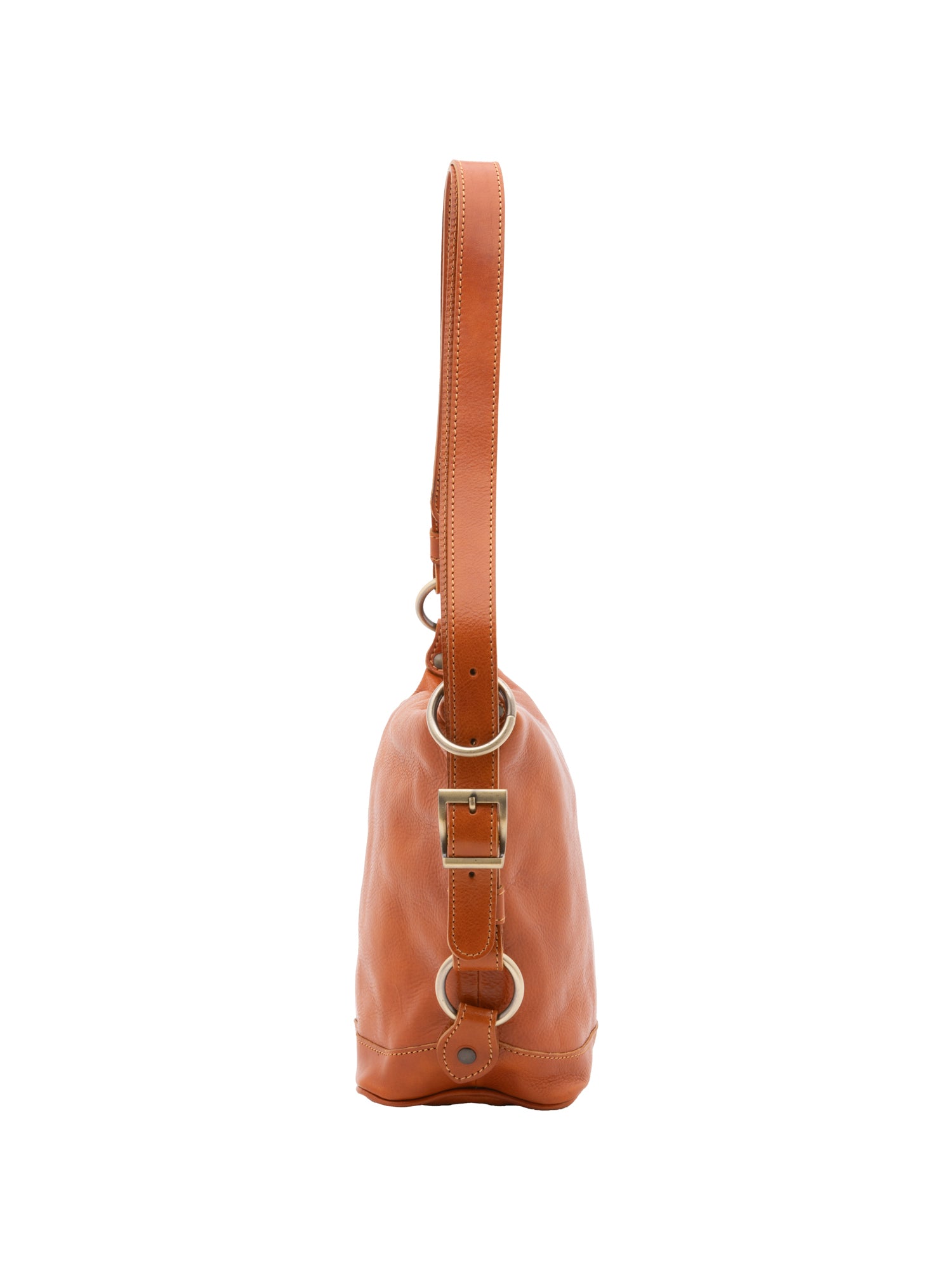 Bucket bag I Fratelli Women Genuine leather -Nero Cognac