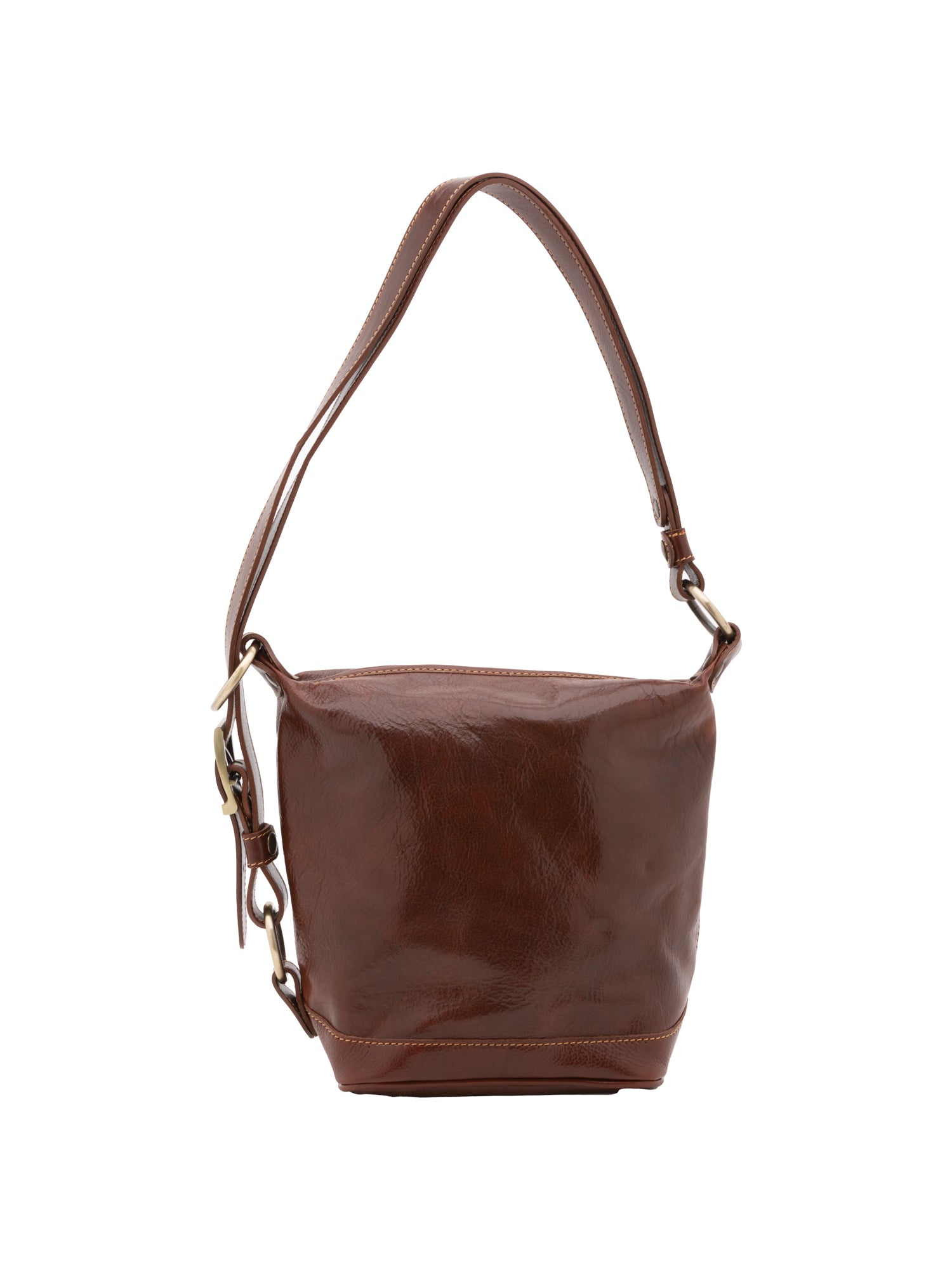 Bucket bag I Fratelli Women Genuine leather -Nero Marrone