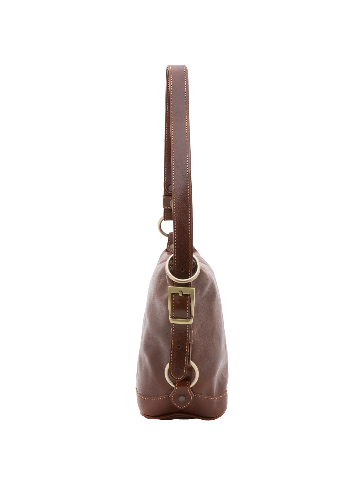 Bucket bag I Fratelli Women Genuine leather -Nero Marrone