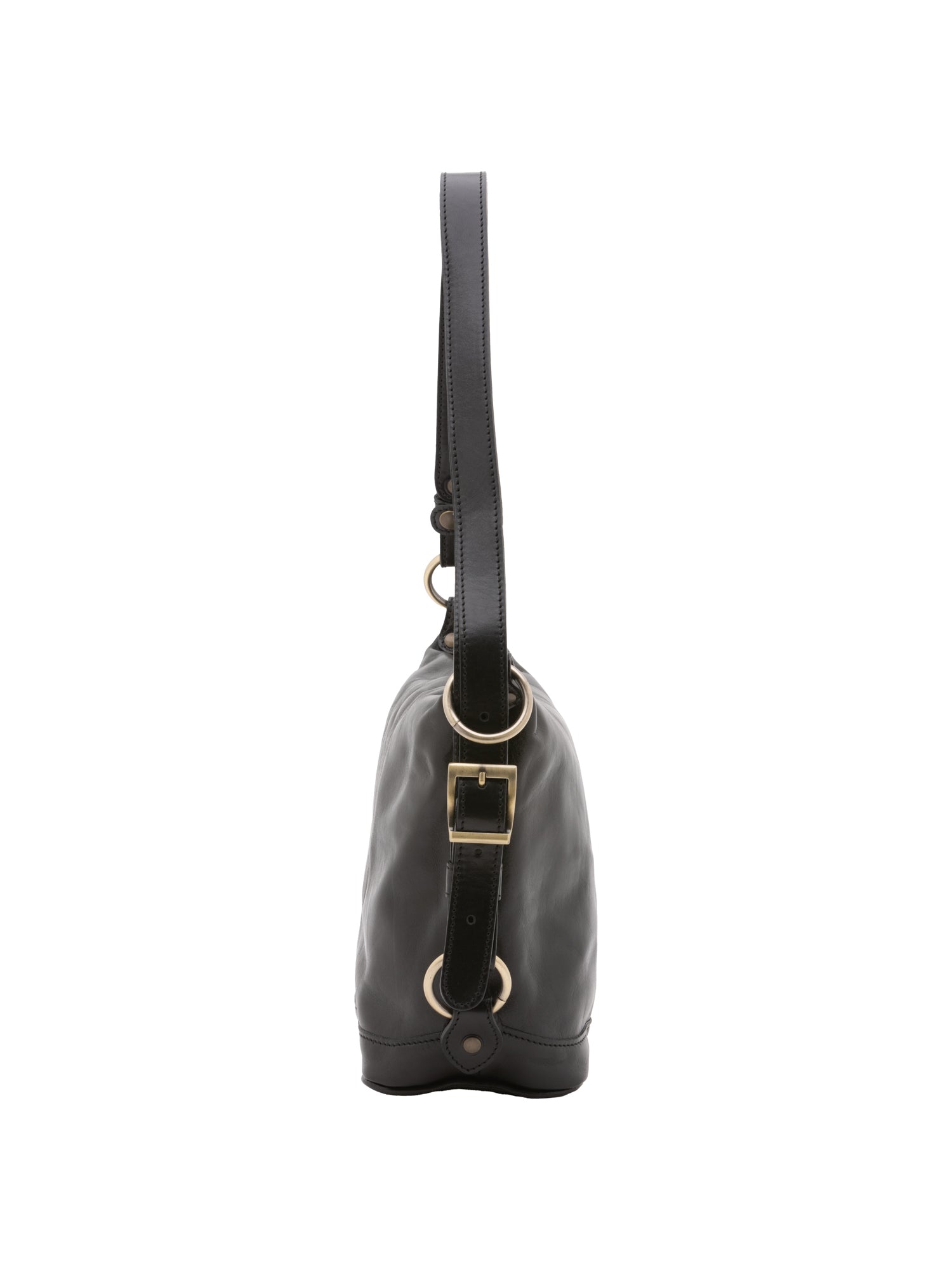 Bucket bag I Fratelli Women Genuine leather -Nero Nero
