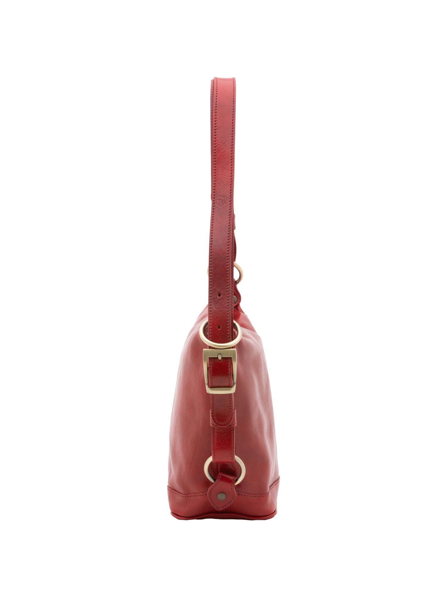 Bucket bag I Fratelli Women Genuine leather -Nero Rosso