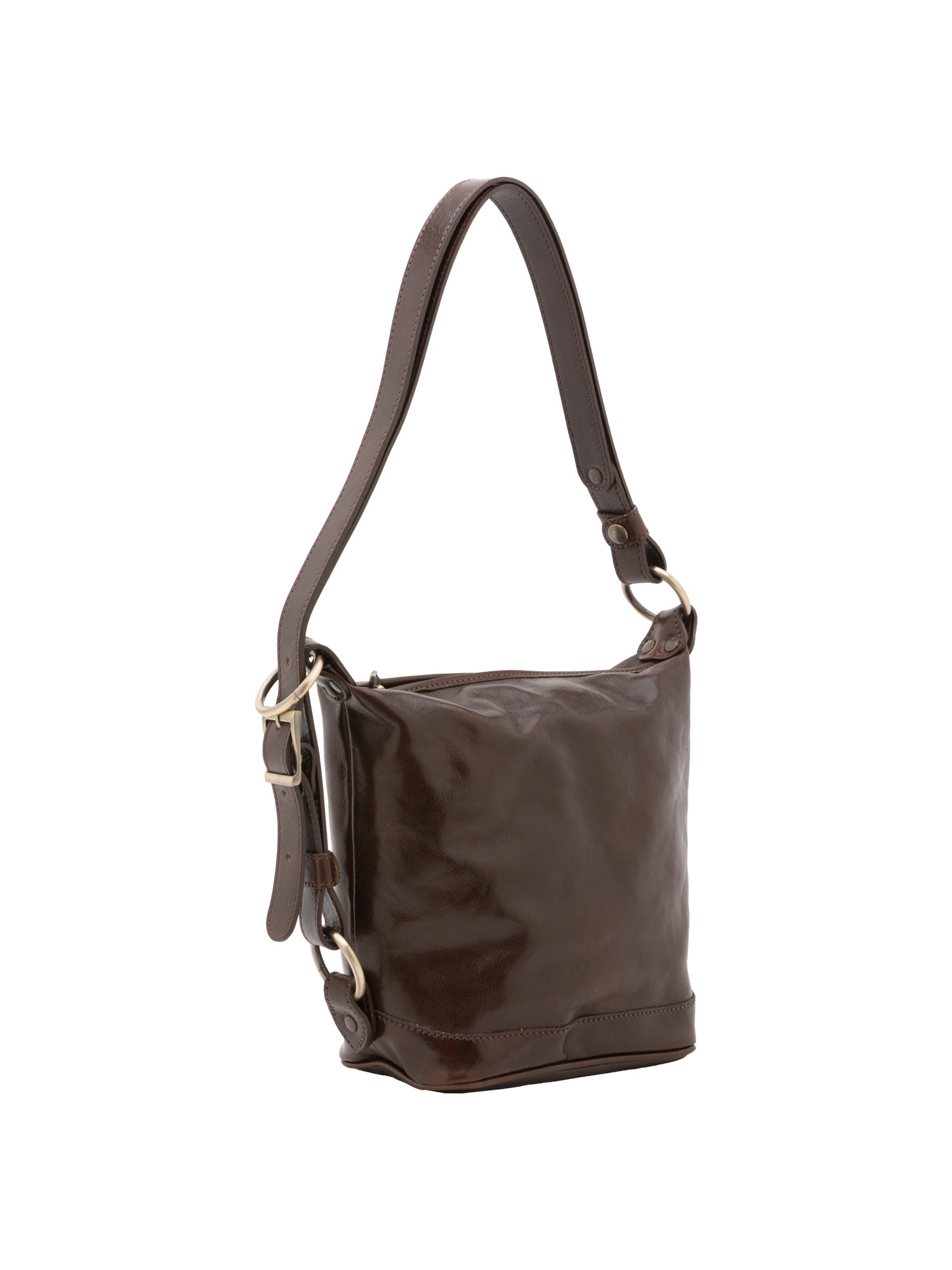 Bucket bag I Fratelli Women Genuine leather -Nero Testa di moro