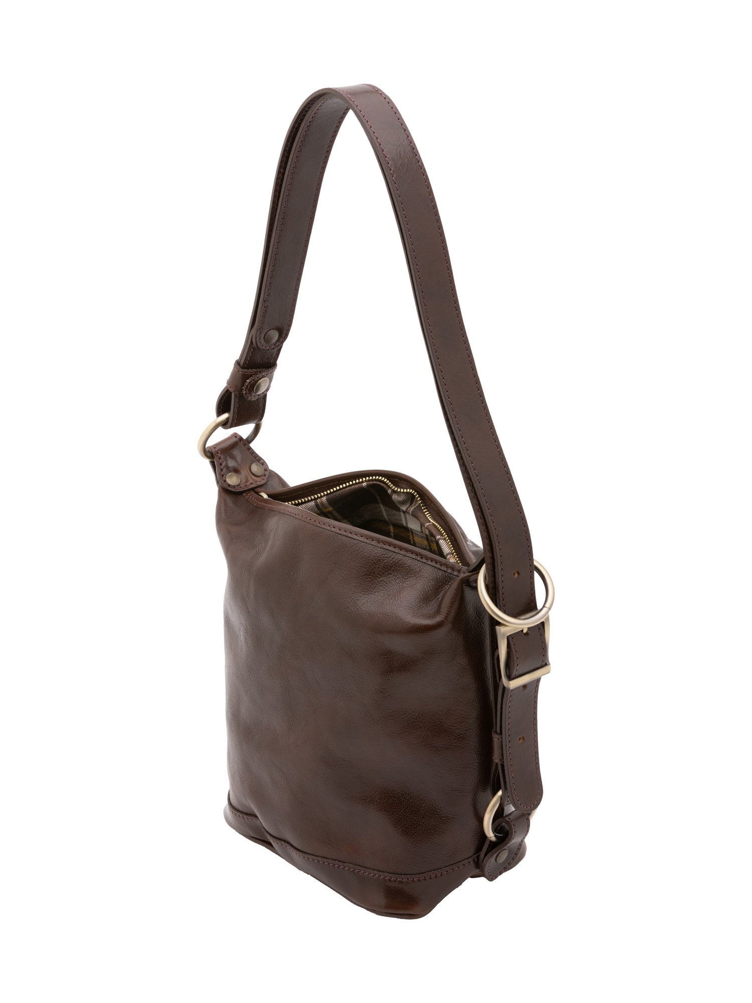Bucket bag I Fratelli Women Genuine leather -Nero Testa di moro