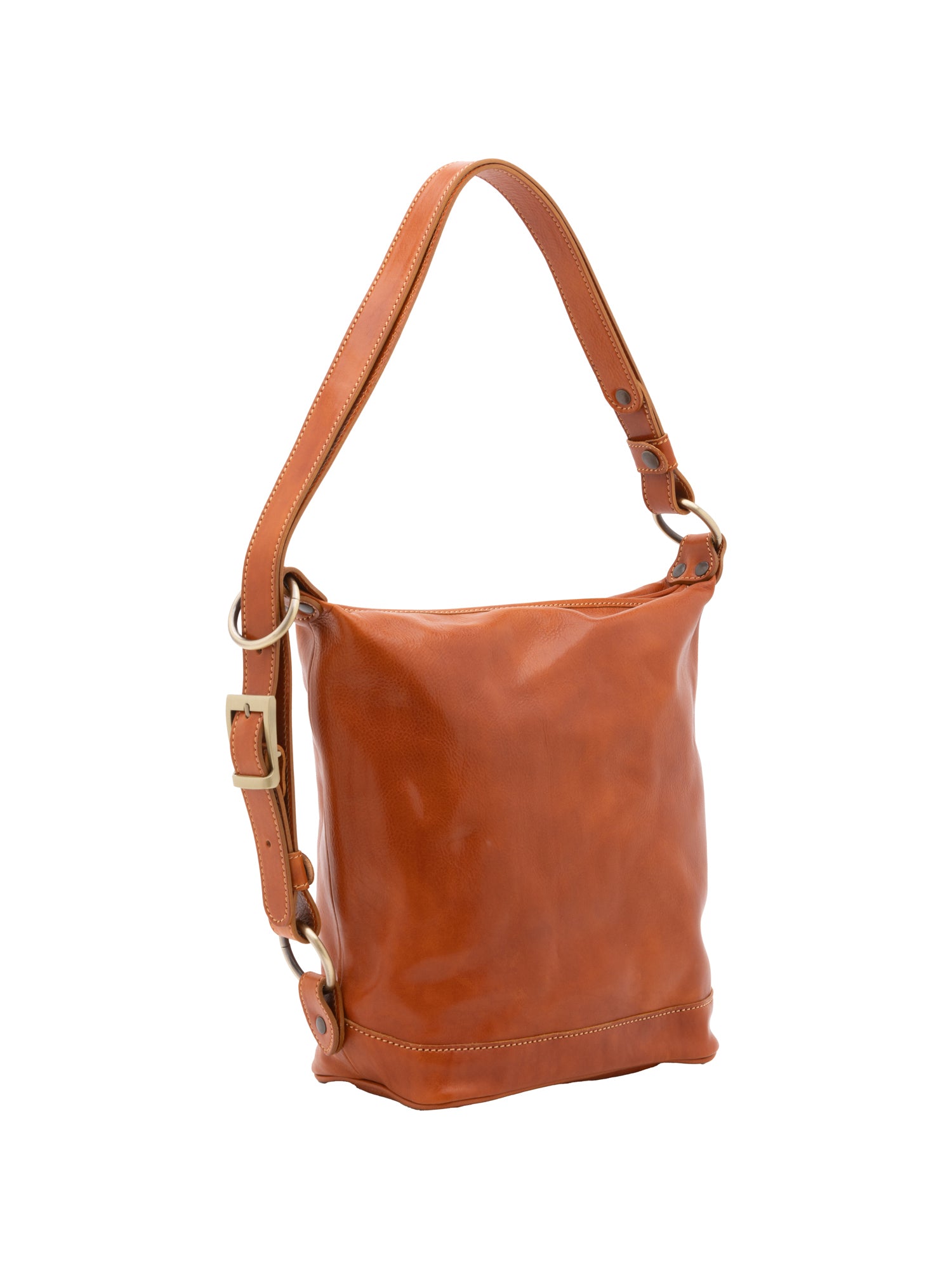 Bucket bag I Fratelli Women Genuine leather -Tmoro Cognac