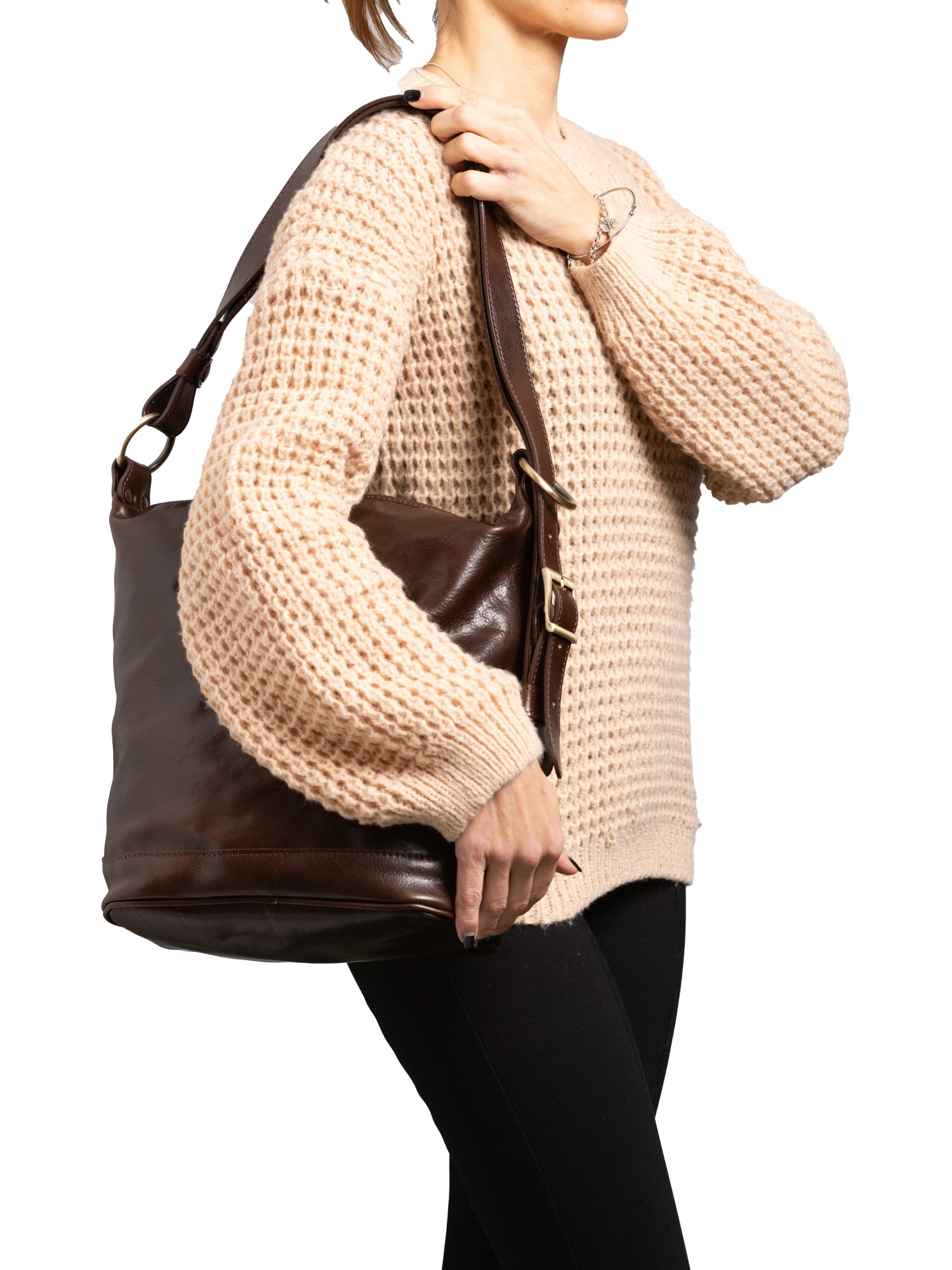 Bucket bag I Fratelli Women Genuine leather -Tmoro Testa di moro