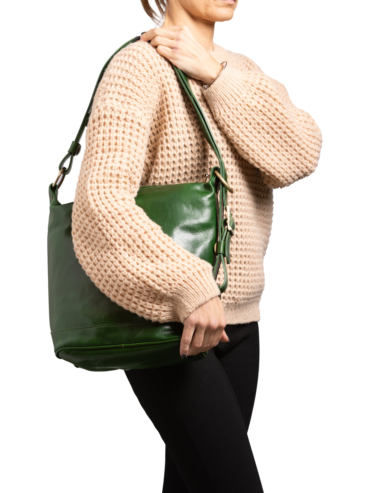 Bucket bag I Fratelli Women Genuine leather -Tmoro Verde