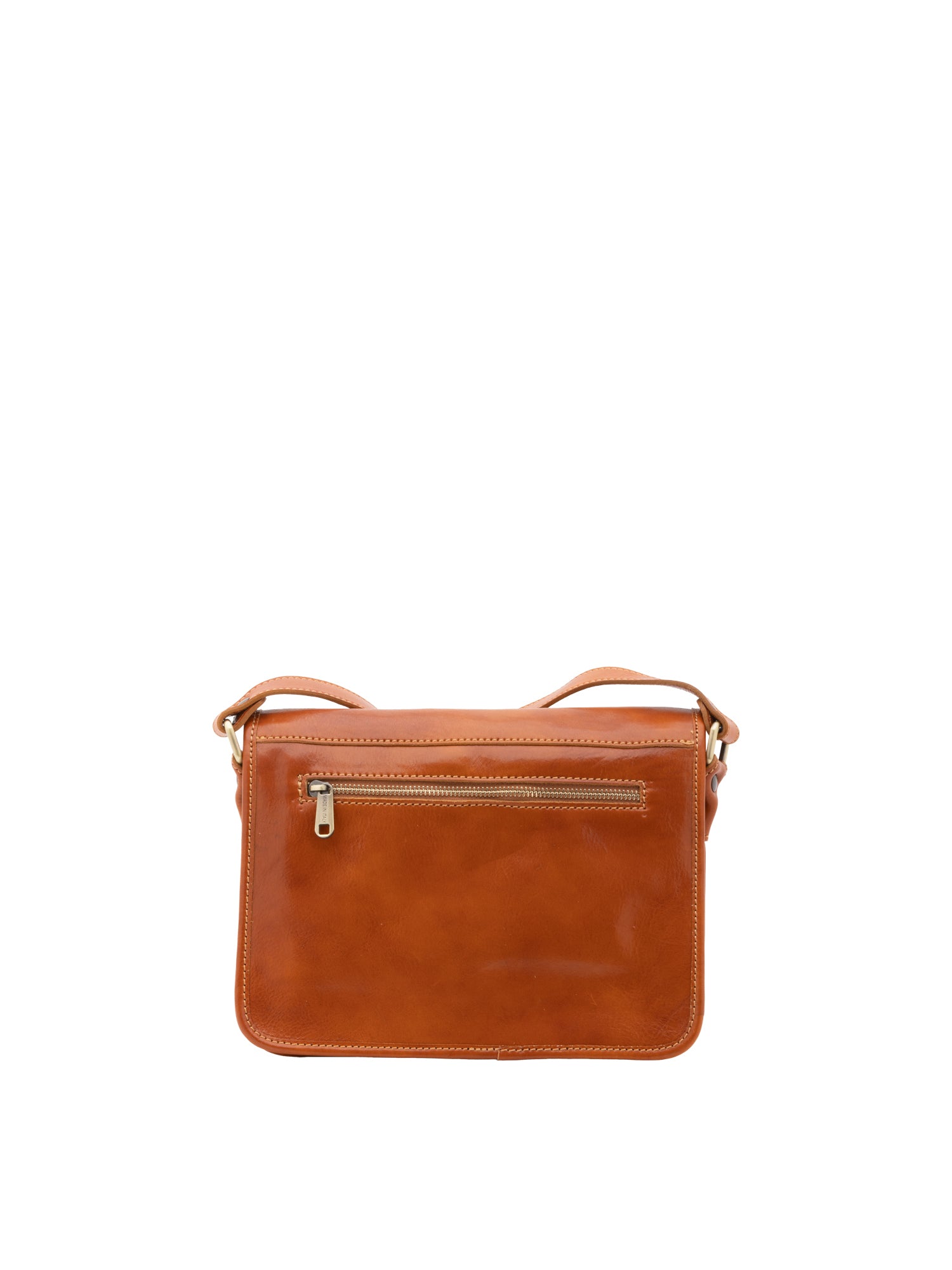 Crossbody bag I Fratelli Women Genuine leather -Blu Cognac
