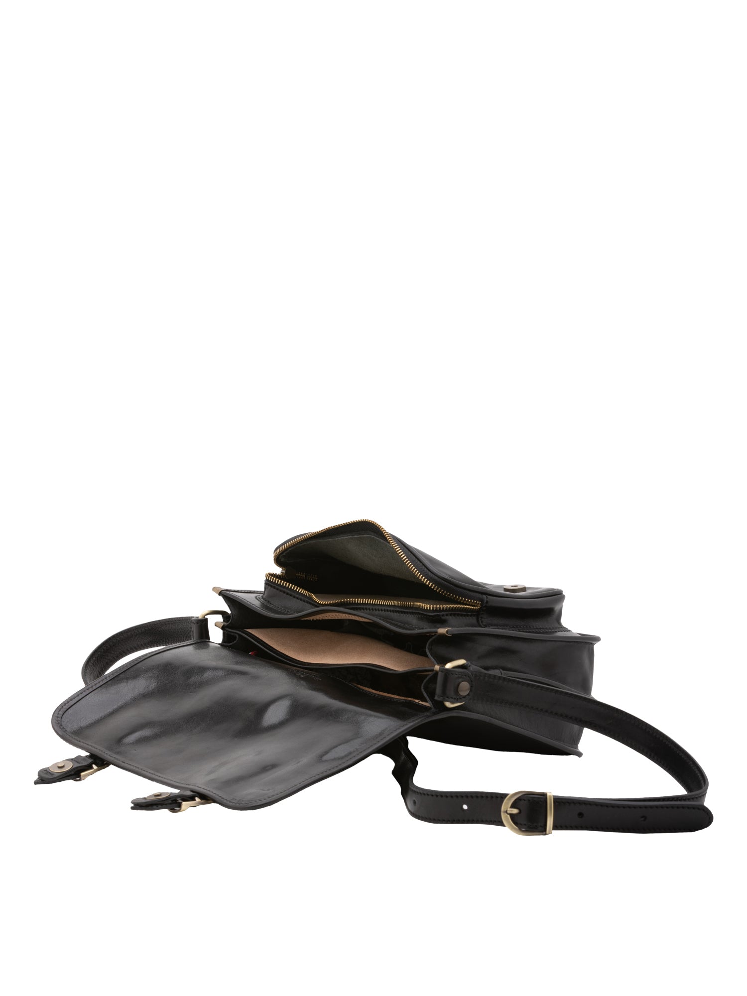 Crossbody bag I Fratelli Women Genuine leather -Blu Nero