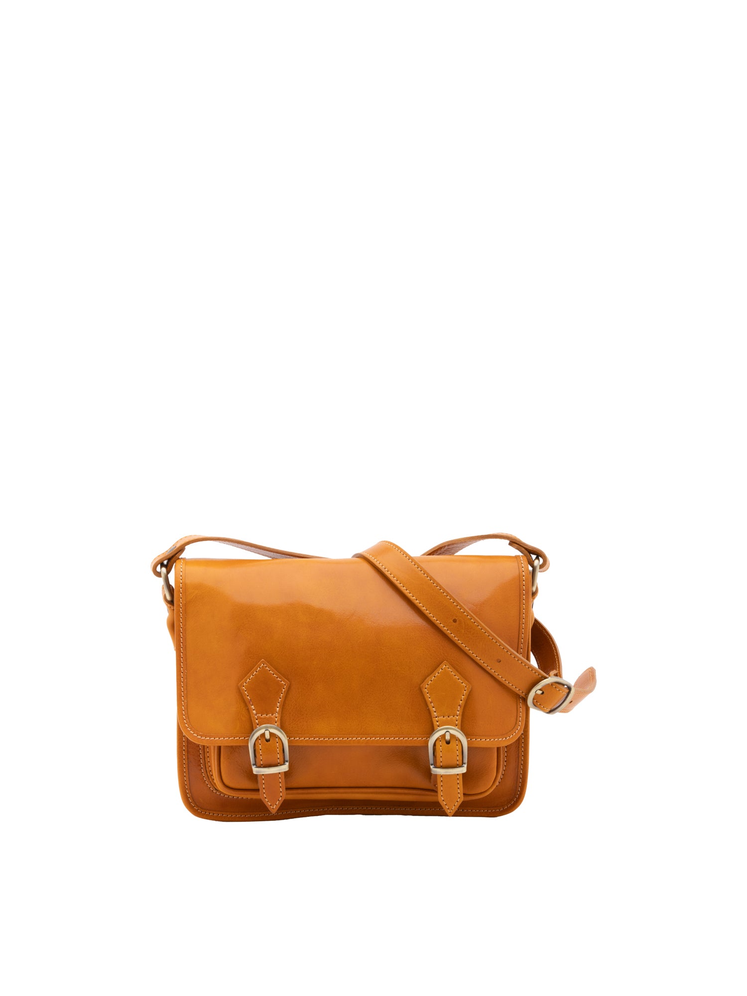 Crossbody bag I Fratelli Women Genuine leather -Blu Senape