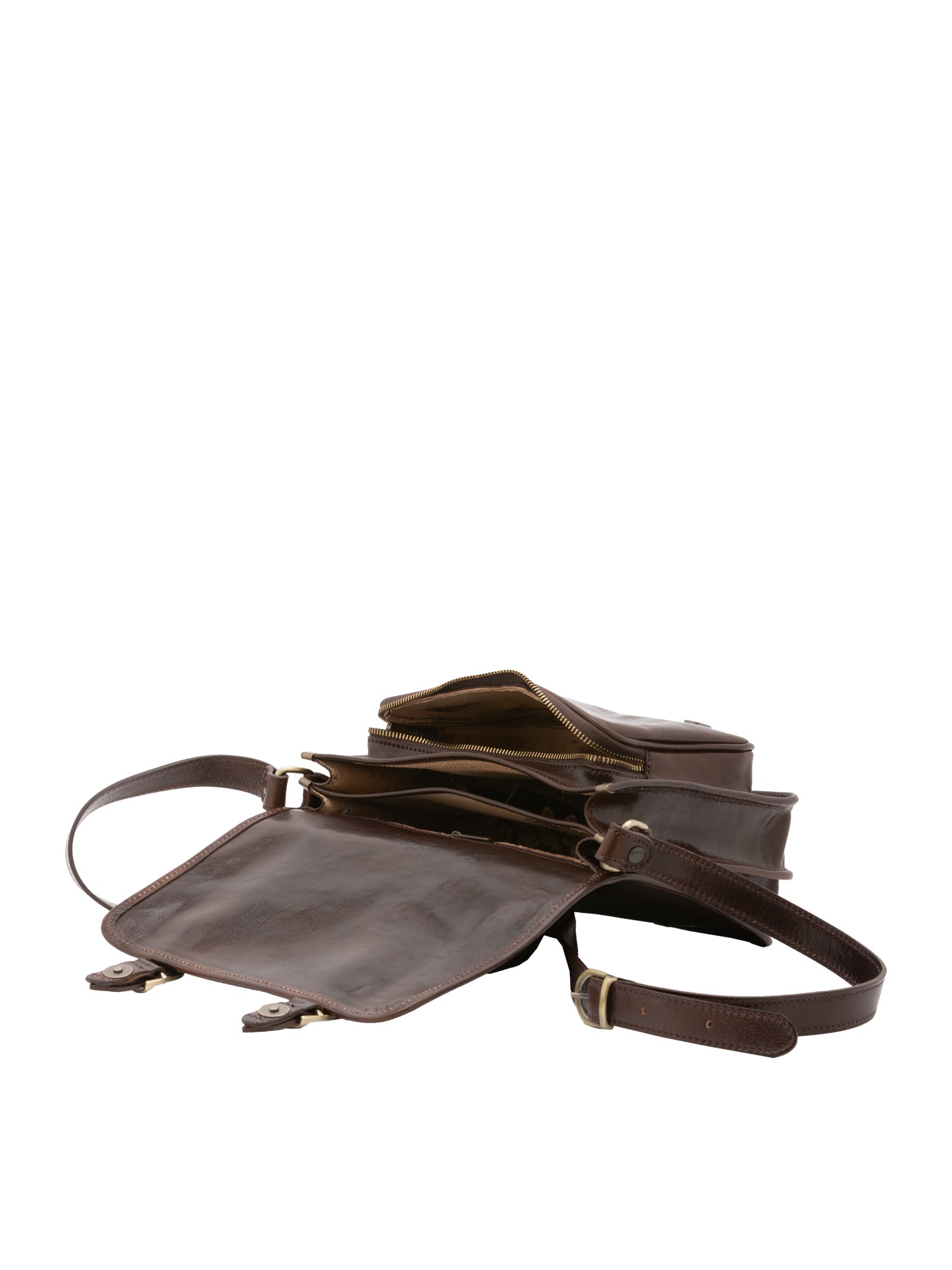 Crossbody bag I Fratelli Women Genuine leather -Blu Testa di moro