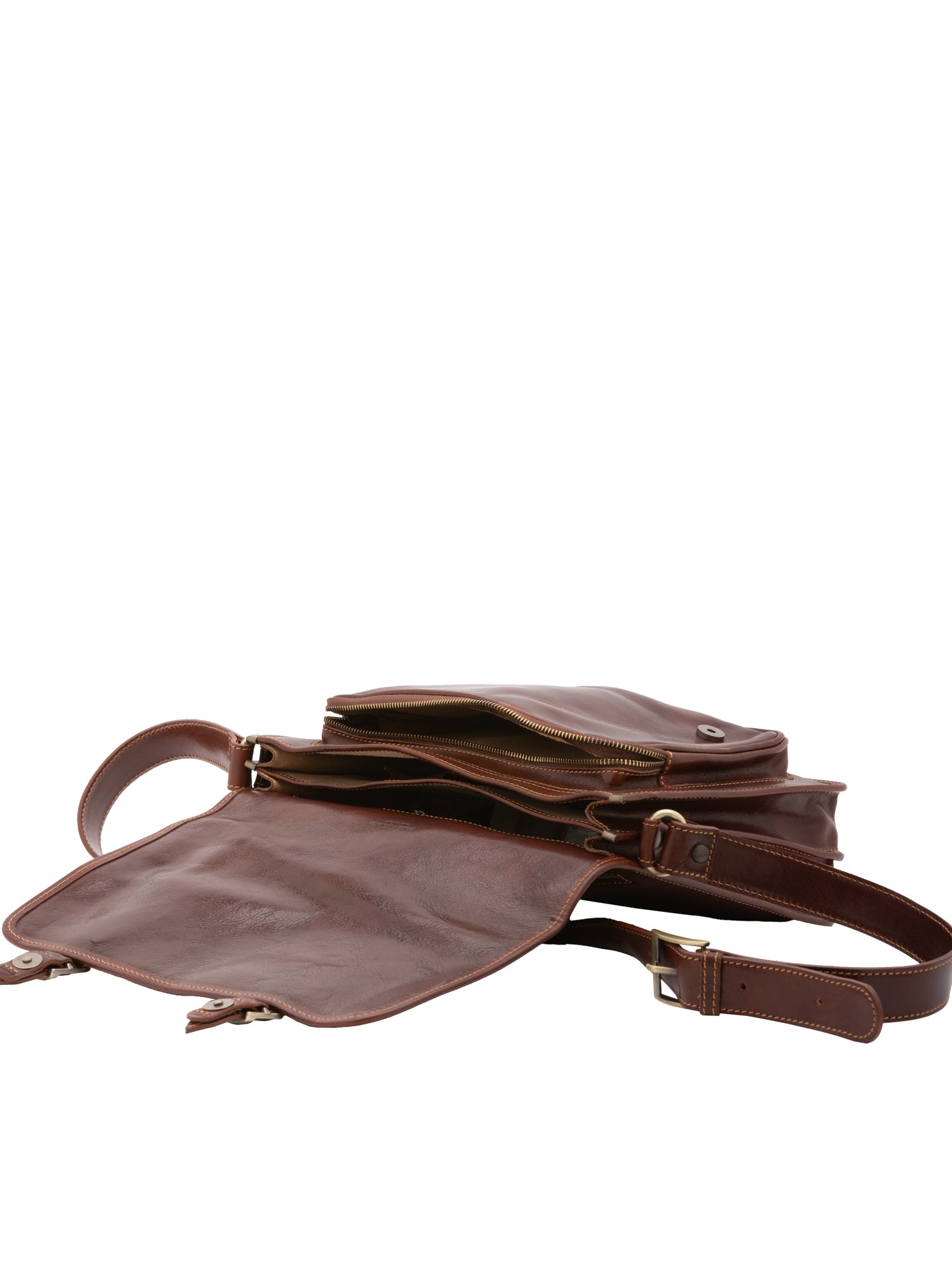 Crossbody bag I Fratelli Women Genuine leather -Tmoro Marrone