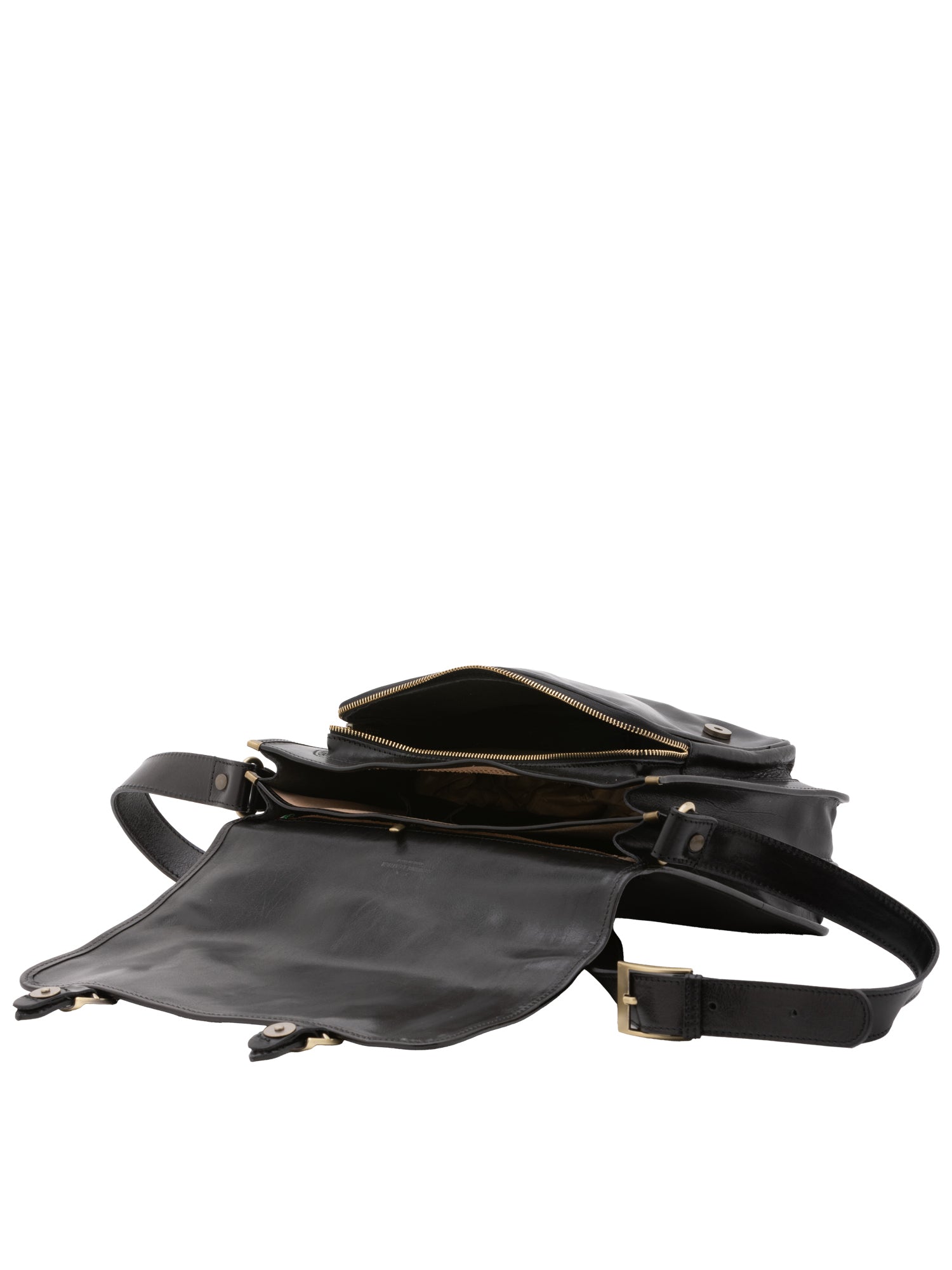 Crossbody bag I Fratelli Women Genuine leather -Tmoro Nero