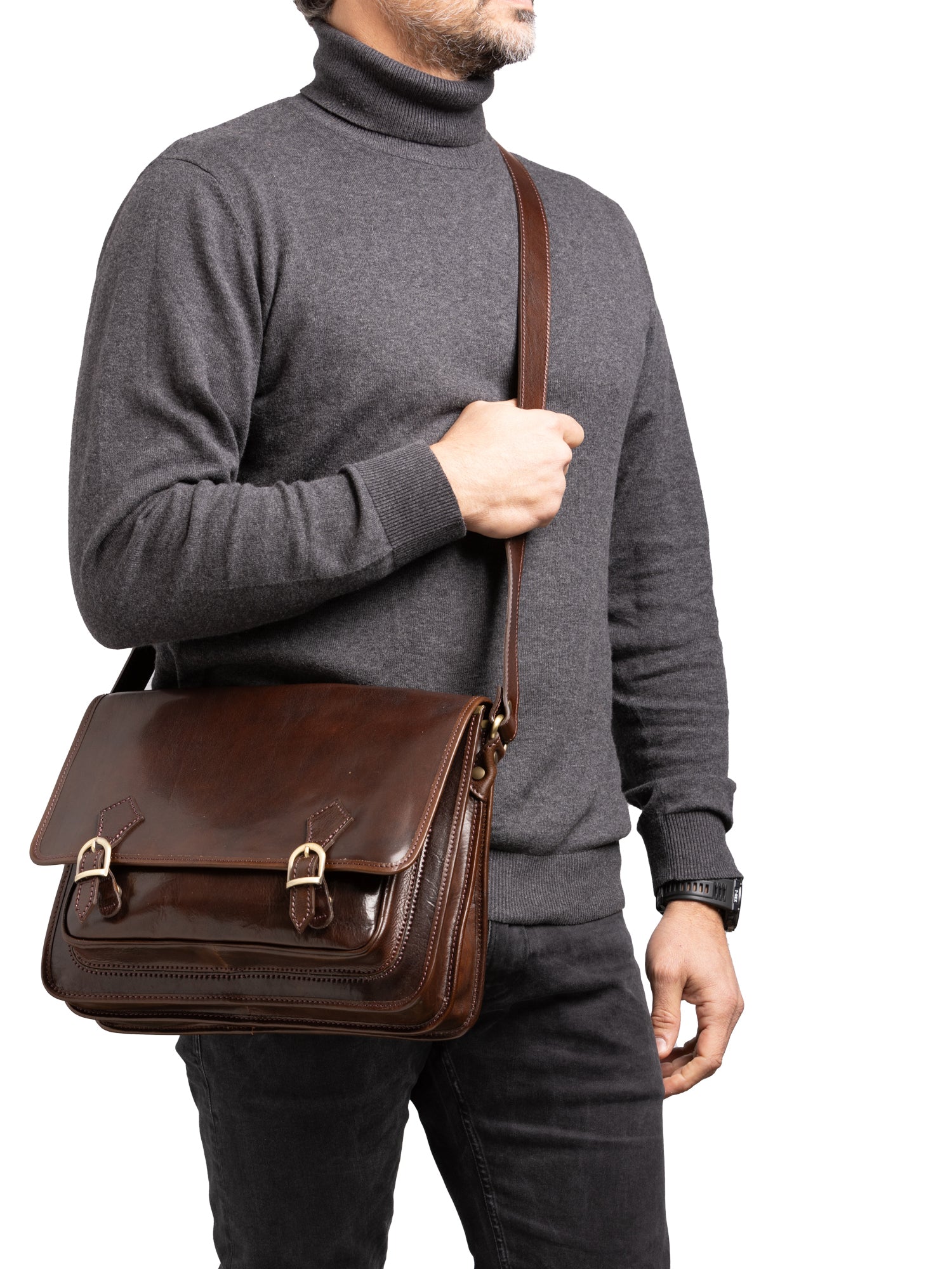 Crossbody bag I Fratelli Women Genuine leather -Tmoro Testa di moro