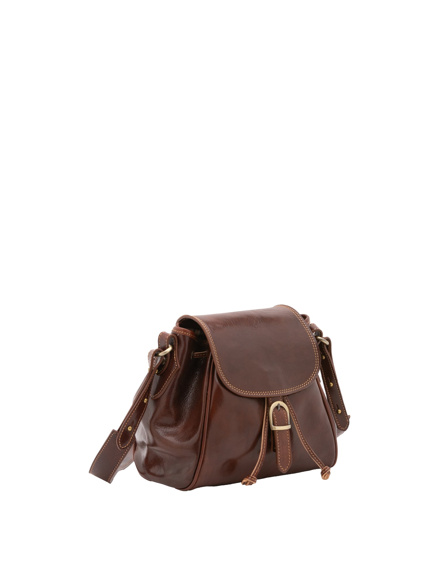 Bucket bag I Fratelli Women Genuine leather -Senape Marrone