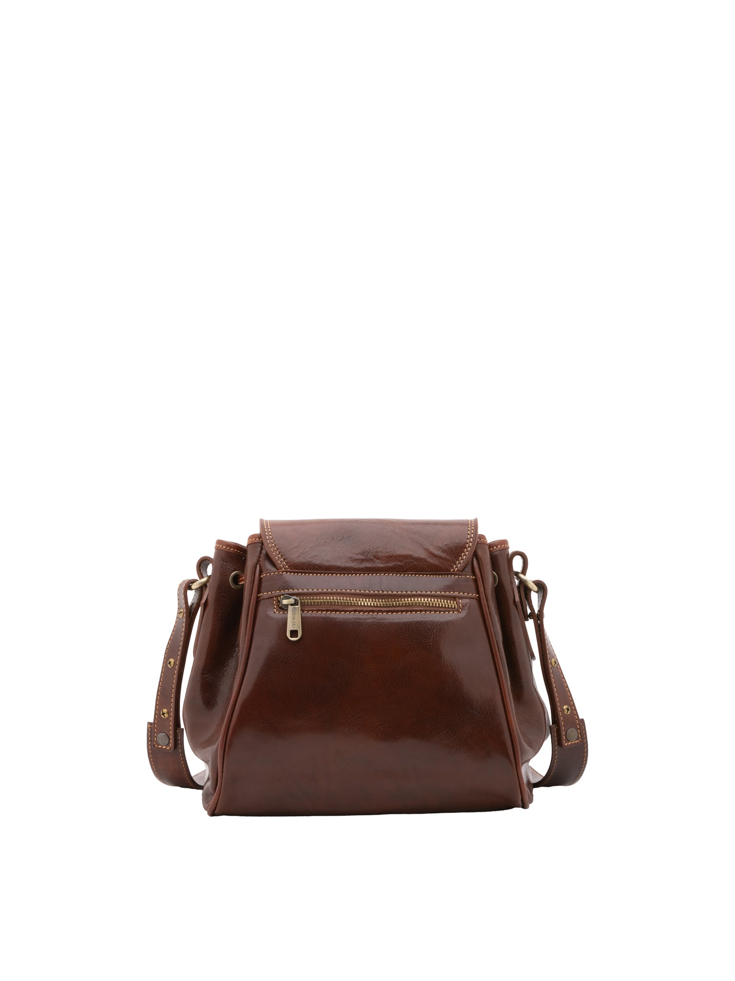 Bucket bag I Fratelli Women Genuine leather -Senape Marrone