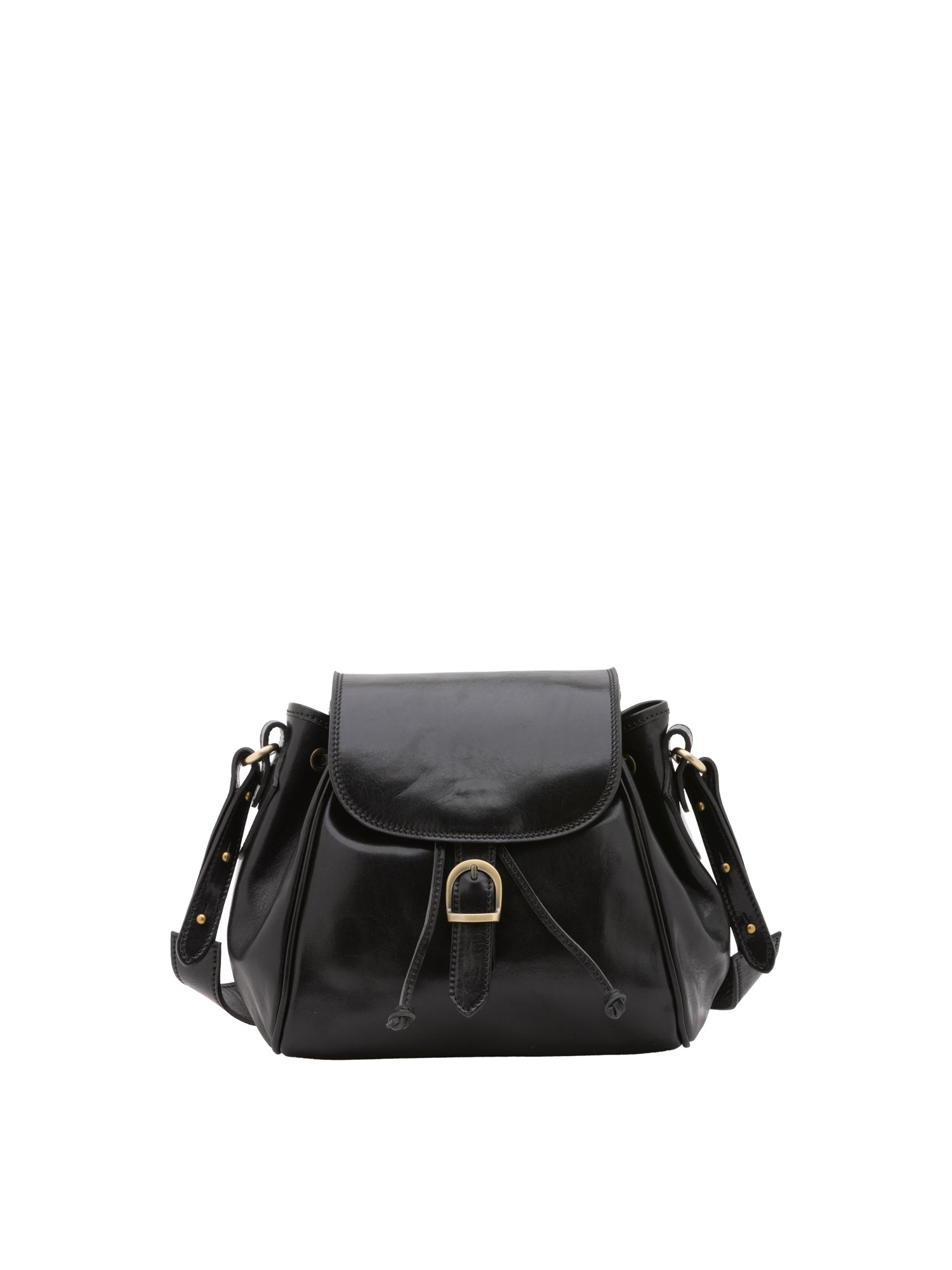 Bucket bag I Fratelli Women Genuine leather -Senape Nero