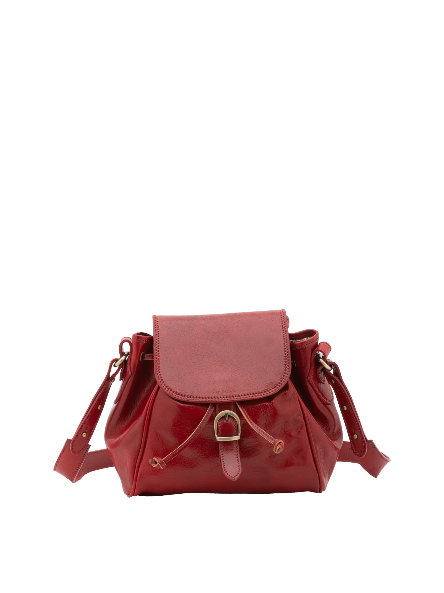 Bucket bag I Fratelli Women Genuine leather -Senape Rosso