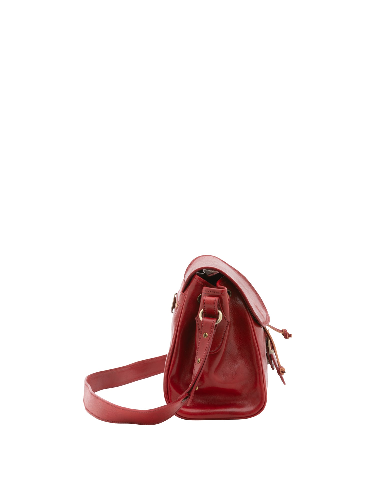 Bucket bag I Fratelli Women Genuine leather -Senape Rosso