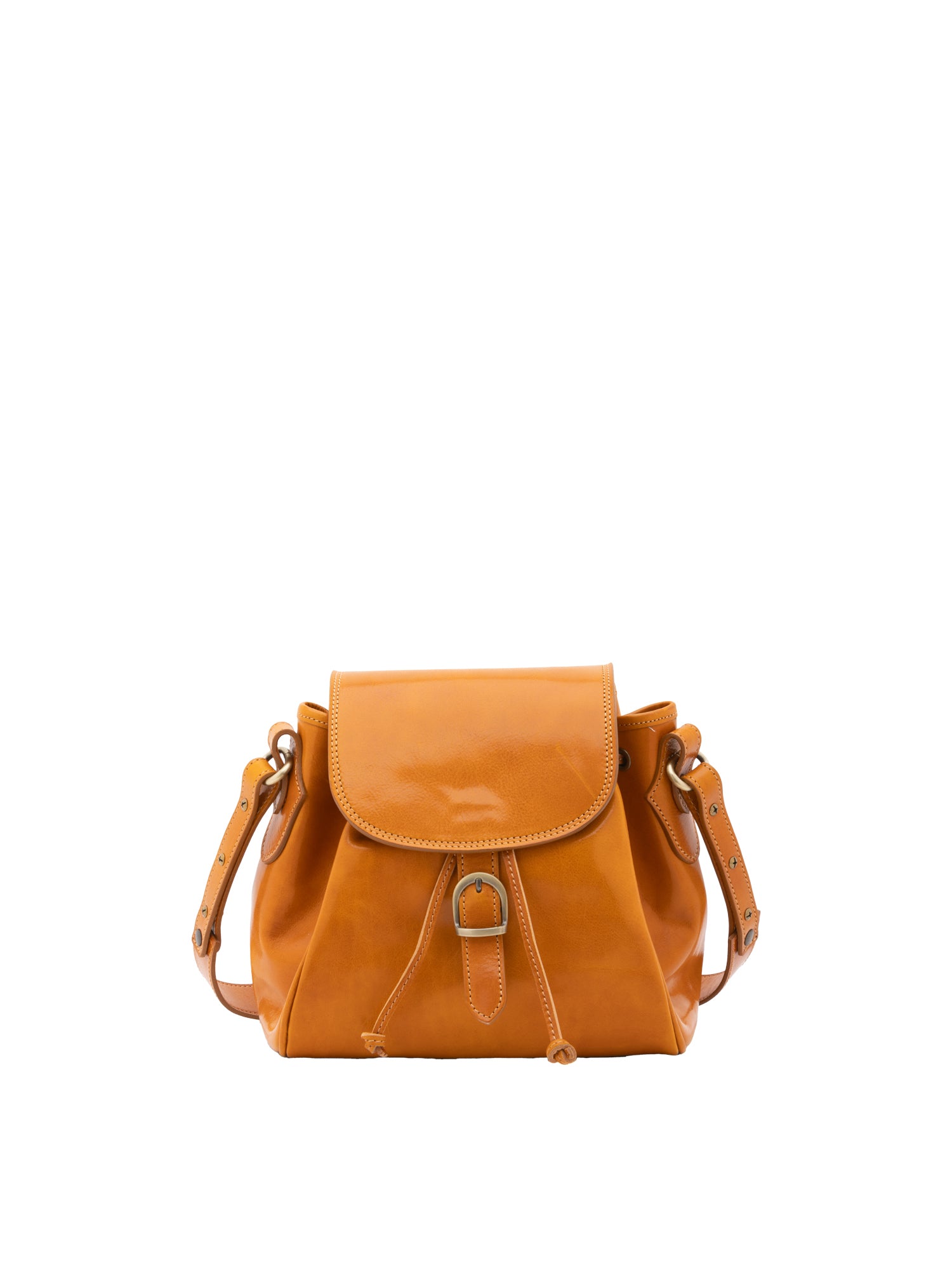 Bucket bag I Fratelli Women Genuine leather -Senape Senape