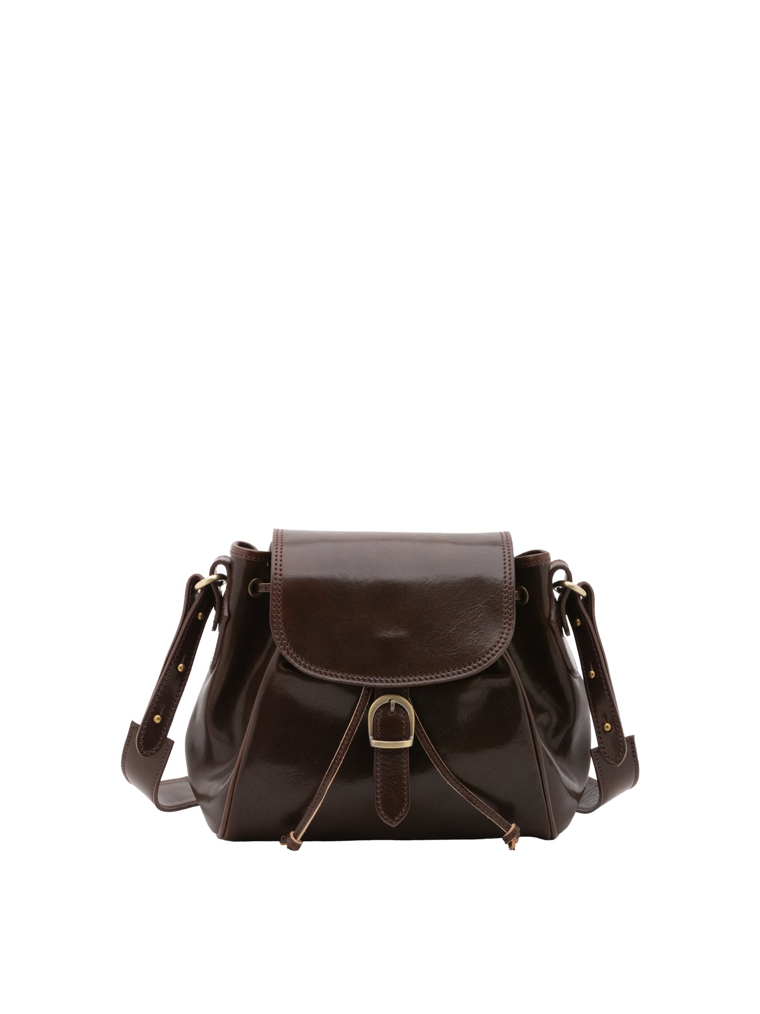 Bucket bag I Fratelli Women Genuine leather -Senape Bruciato