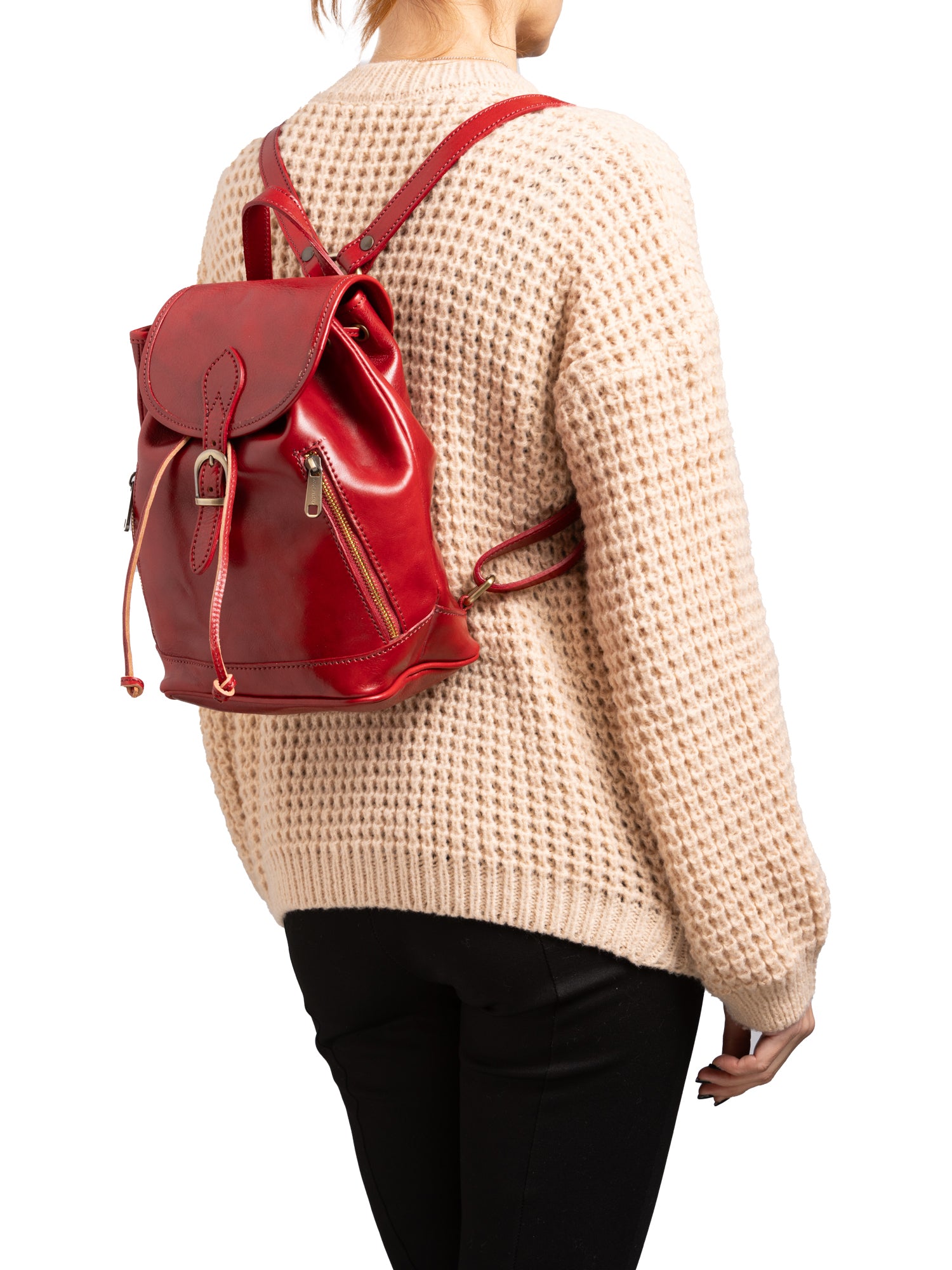 Shoulder Bag I Fratelli Women Genuine leather -Verde Rosso