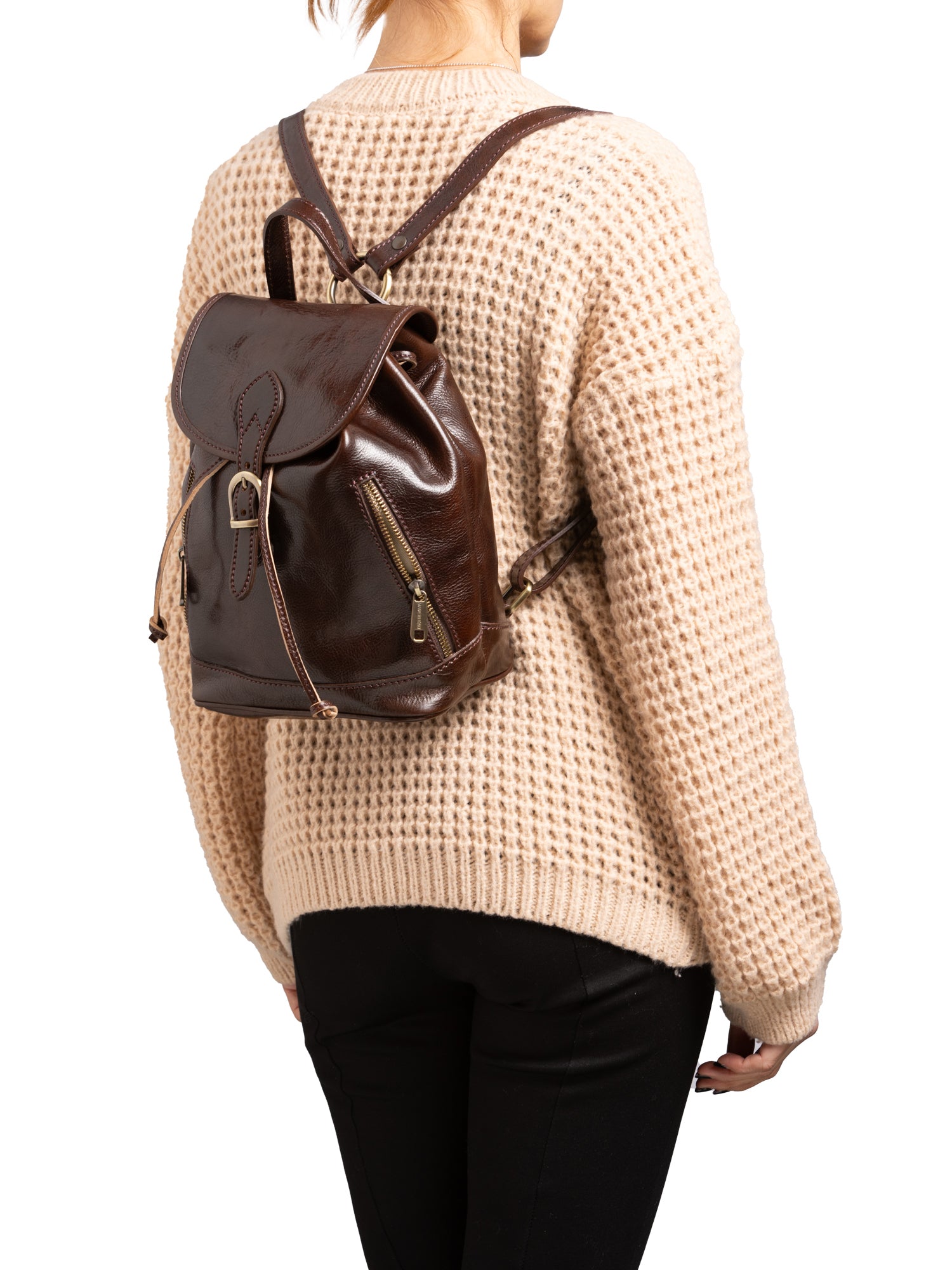 Shoulder Bag I Fratelli Women Genuine leather -Verde Testa di moro
