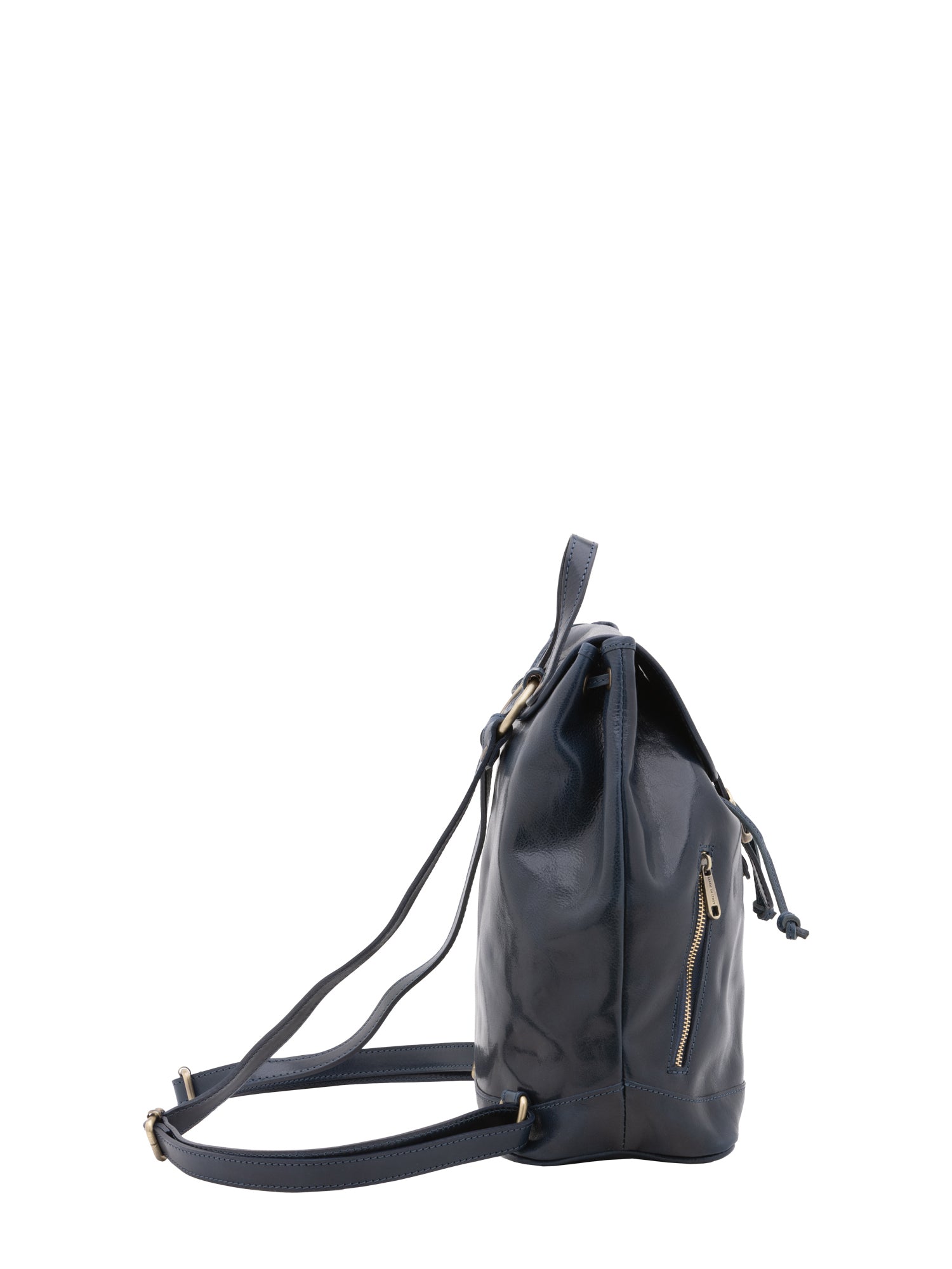 Shoulder Bag I Fratelli Women Genuine leather -Nero Blu