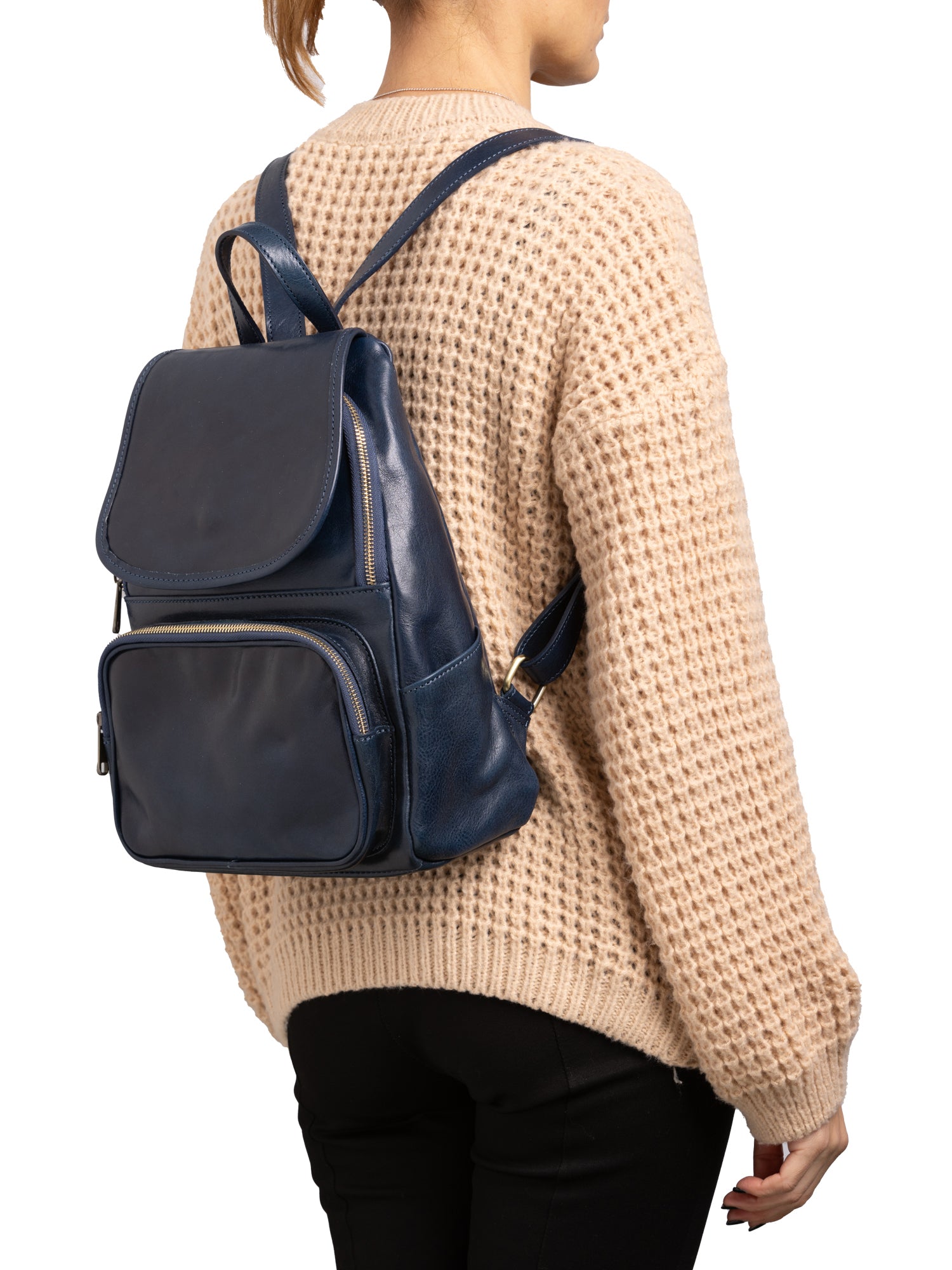 Shoulder Bag I Fratelli Women Genuine leather -Verde Blu
