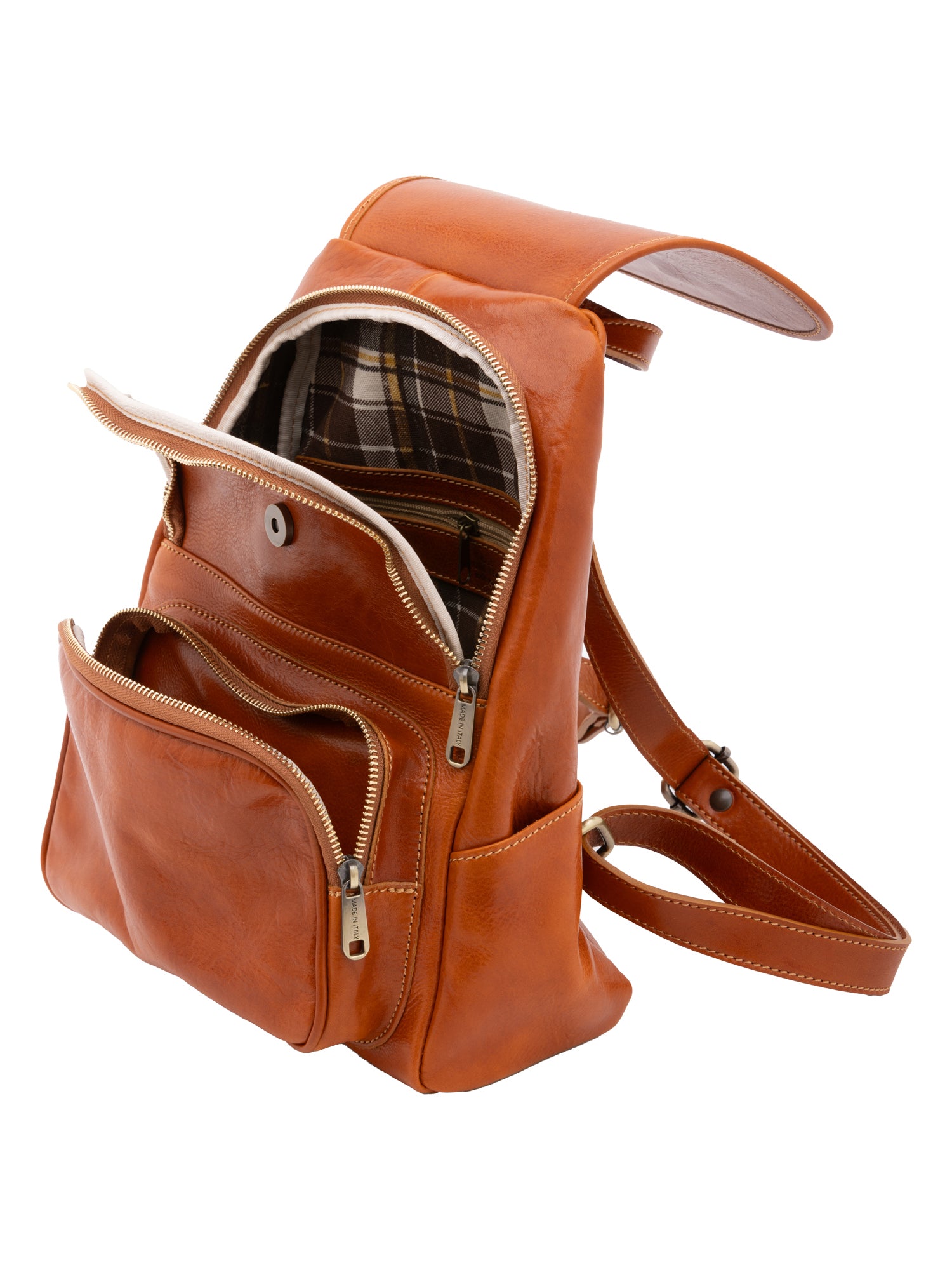 Shoulder Bag I Fratelli Women Genuine leather -Verde Cognac