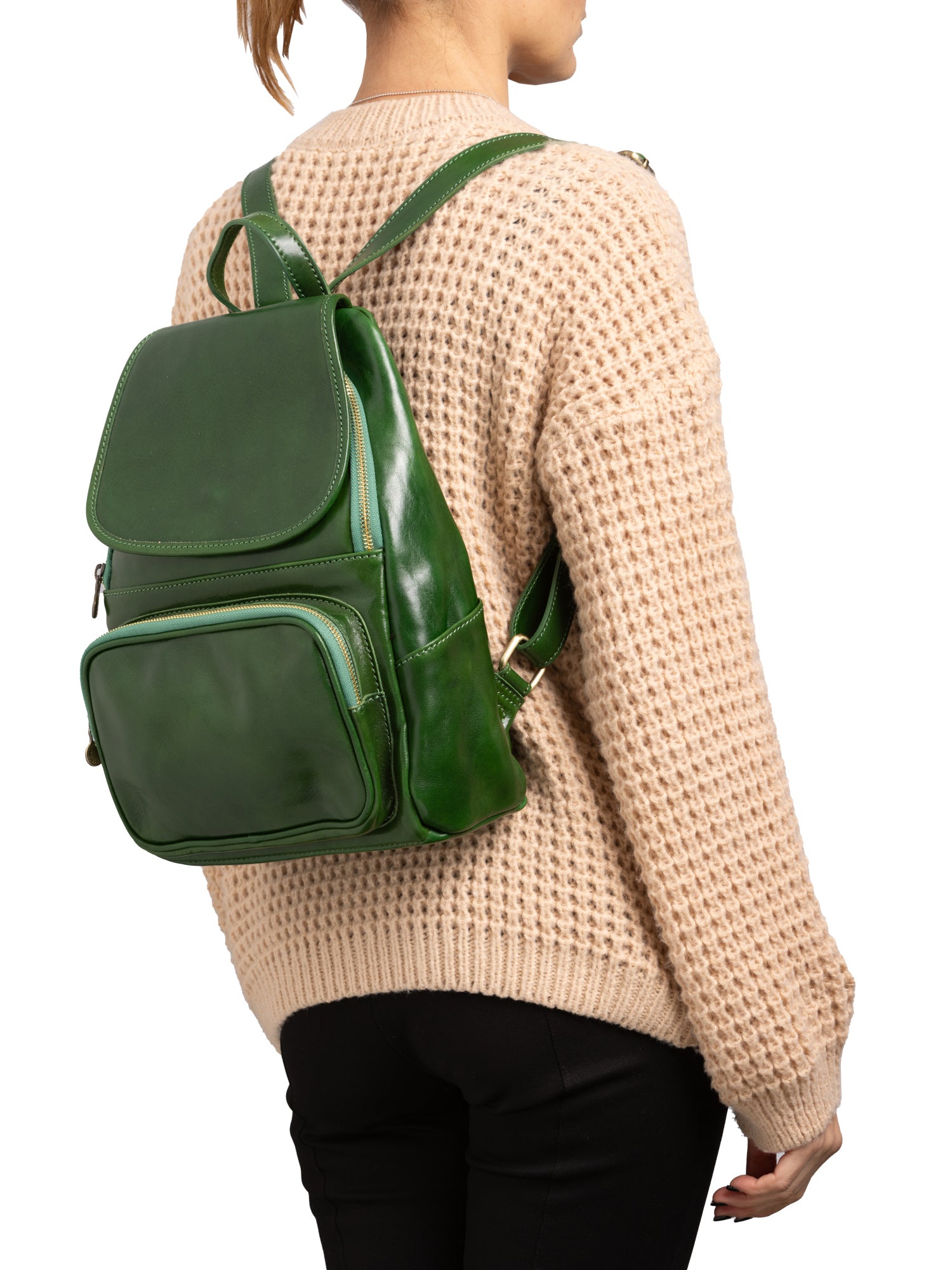 Shoulder Bag I Fratelli Women Genuine leather -Verde Verde