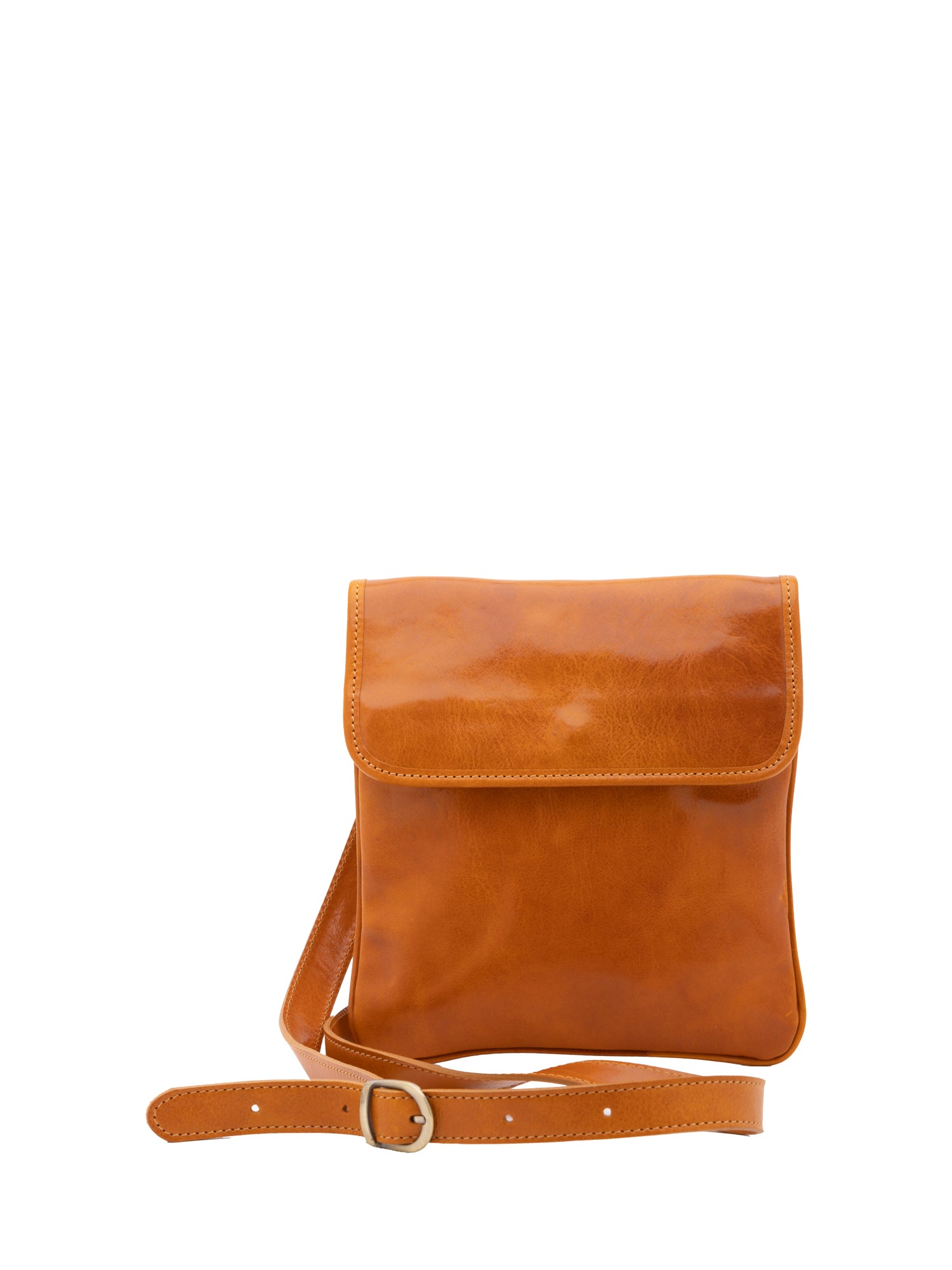 Crossbody bag I Fratelli Men Genuine leather -Nero Senape