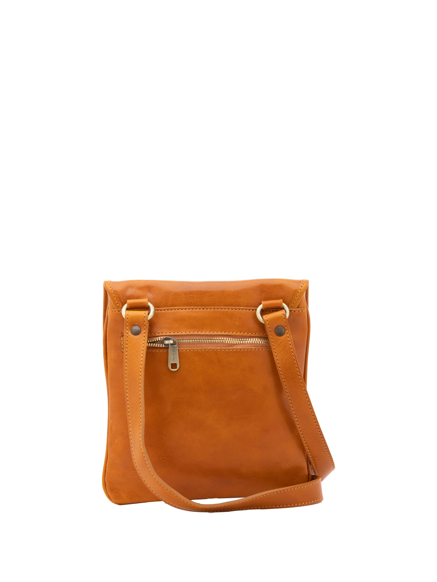 Crossbody bag I Fratelli Men Genuine leather -Nero Senape