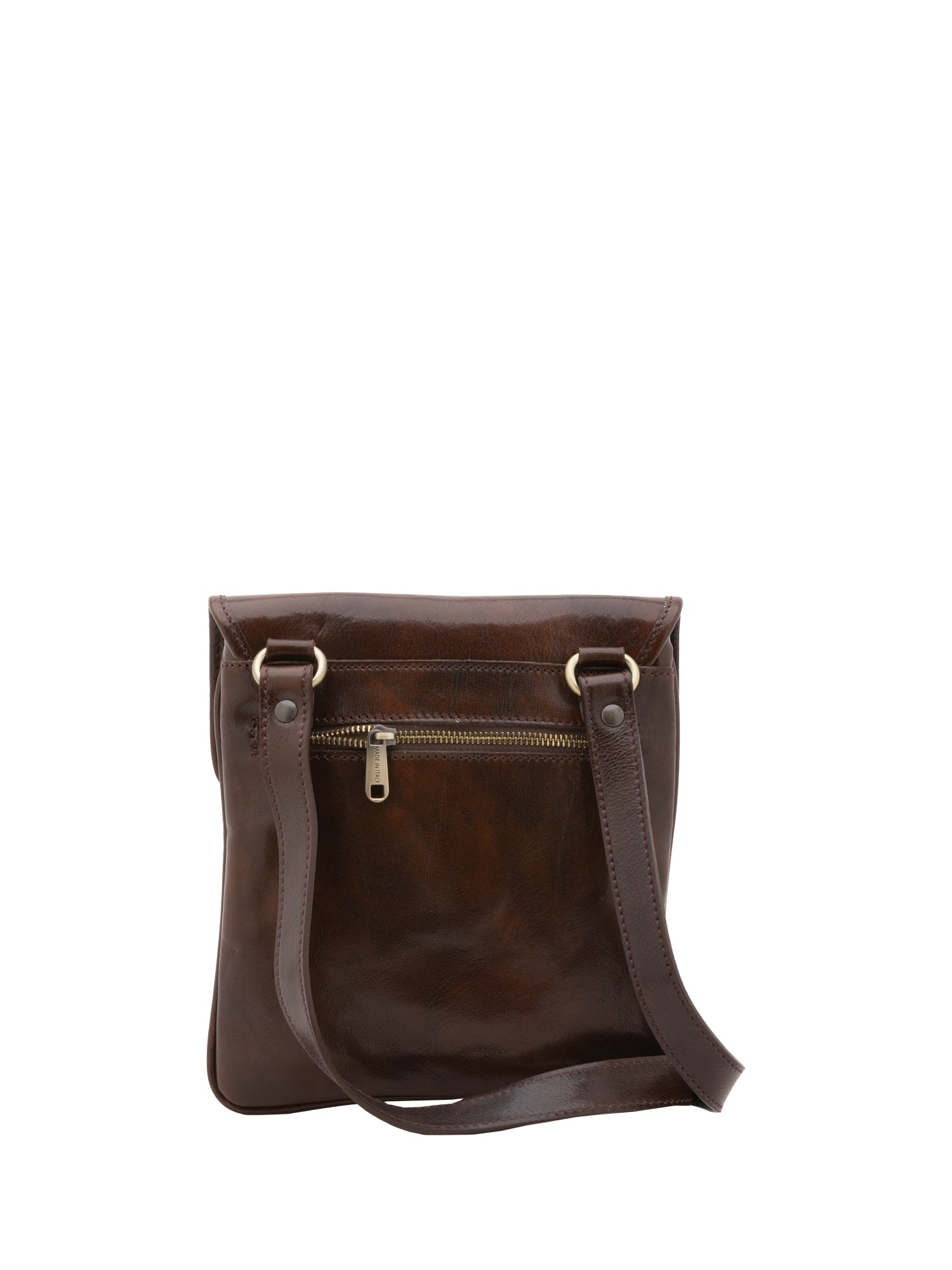 Crossbody bag I Fratelli Men Genuine leather -Nero Testa di moro