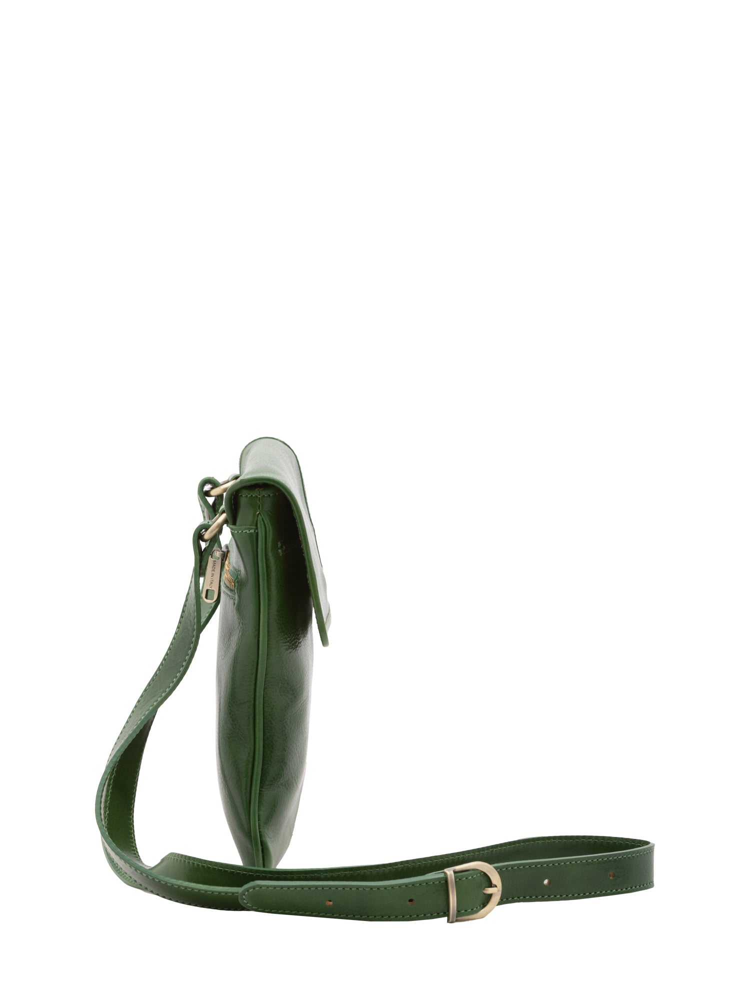 Crossbody bag I Fratelli Men Genuine leather -Nero Verde