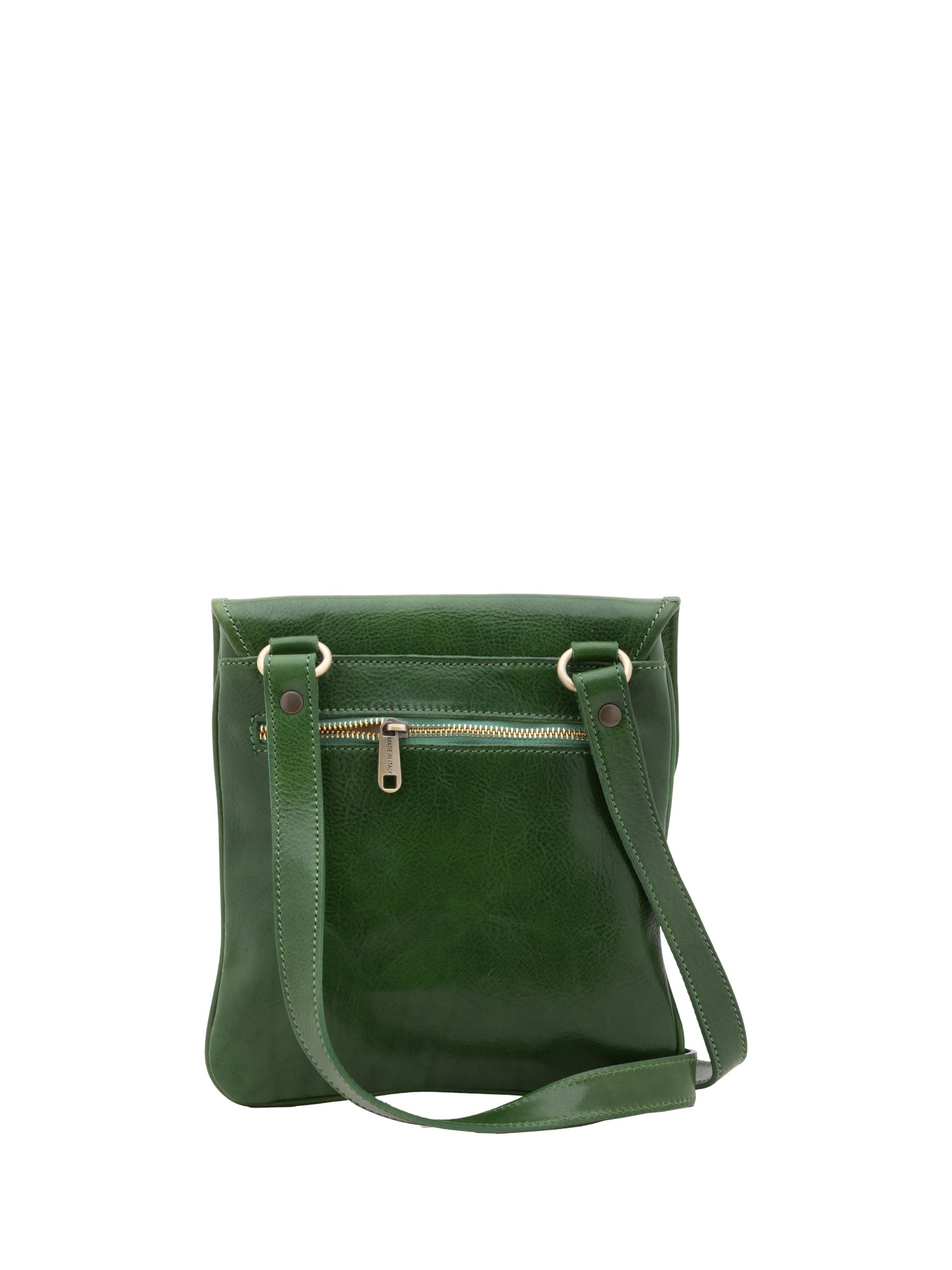Crossbody bag I Fratelli Men Genuine leather -Nero Verde