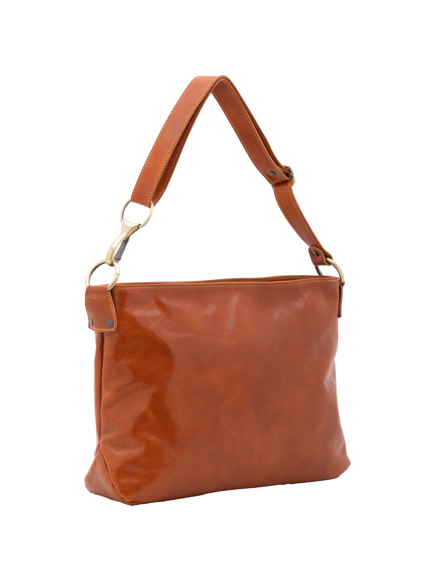 Shoulder Bag I Fratelli Women Genuine leather -Cognac Cognac