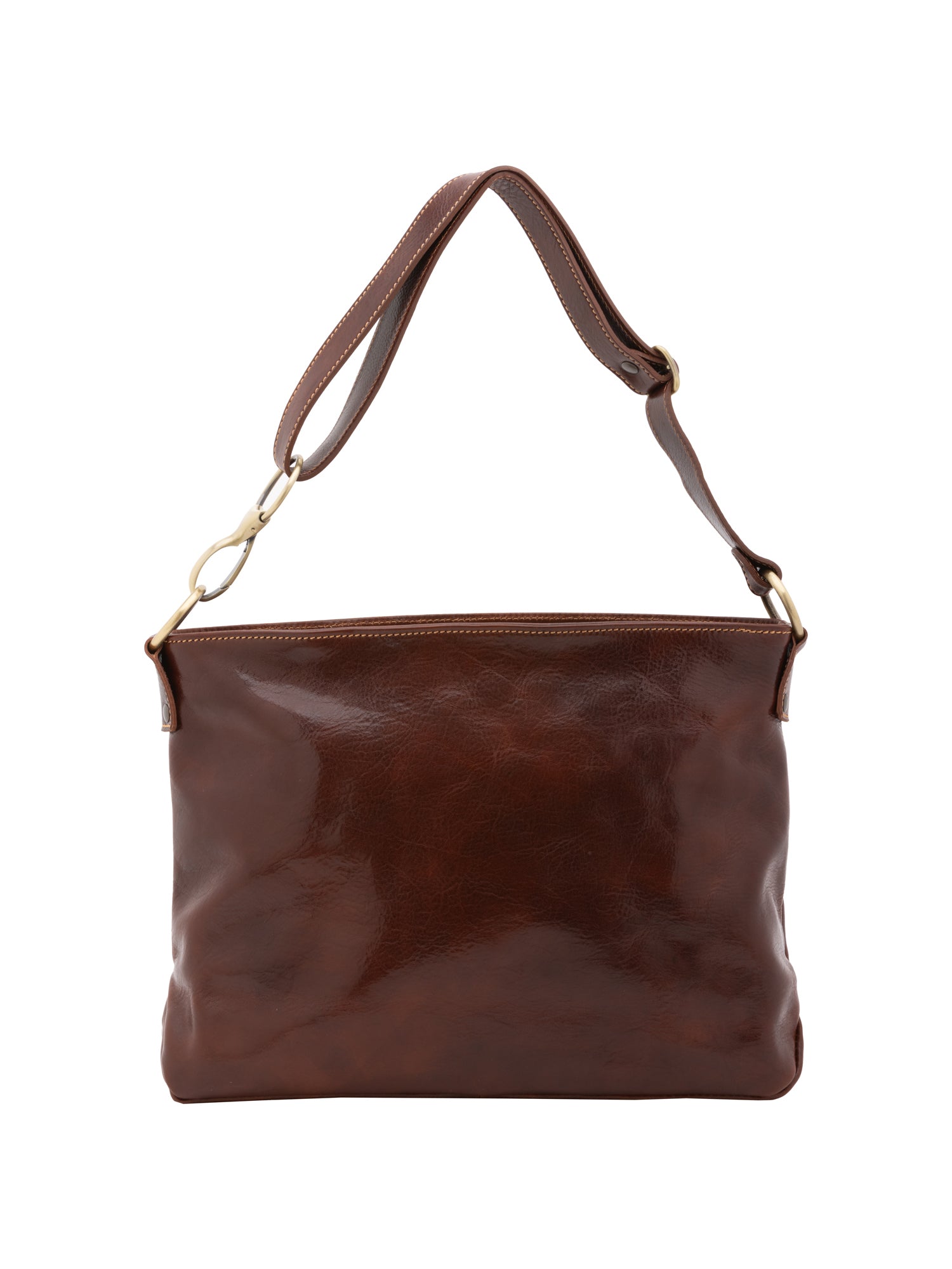 Shoulder Bag I Fratelli Women Genuine leather -Cognac Marrone