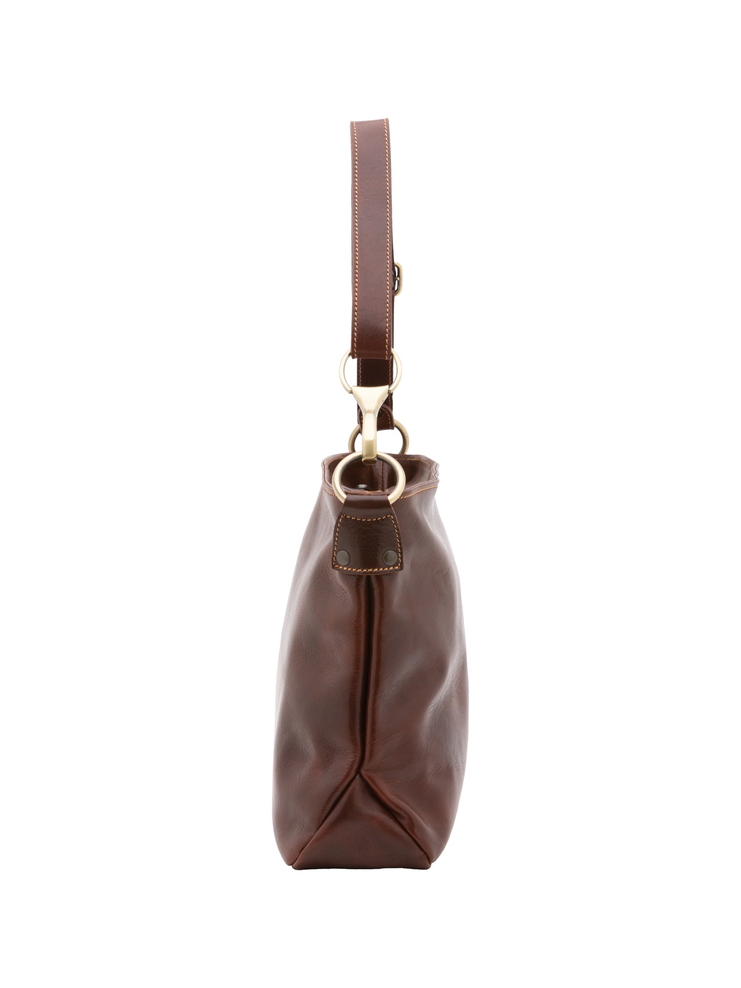 Shoulder Bag I Fratelli Women Genuine leather -Cognac Marrone