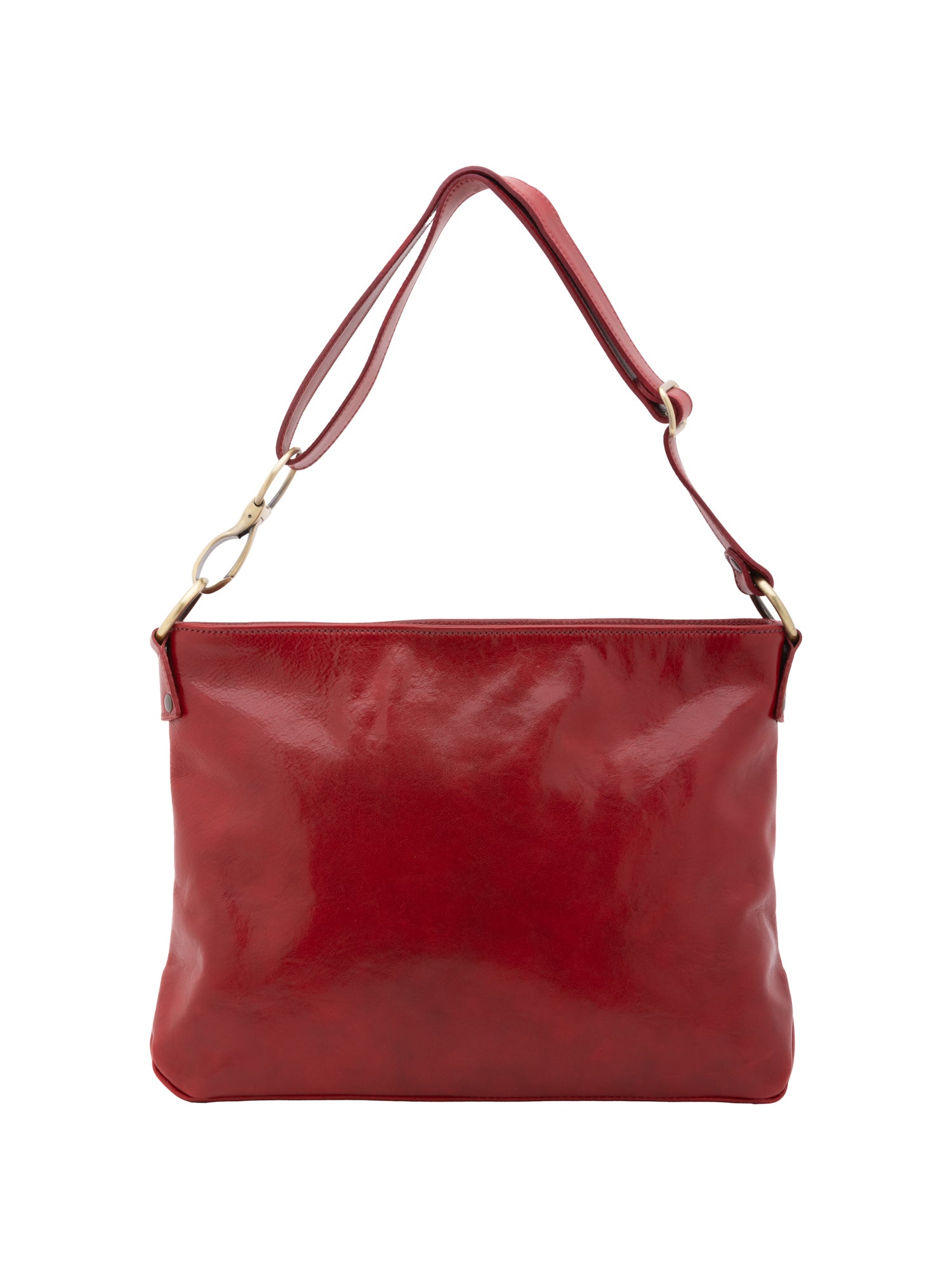 Shoulder Bag I Fratelli Women Genuine leather -Cognac Rosso